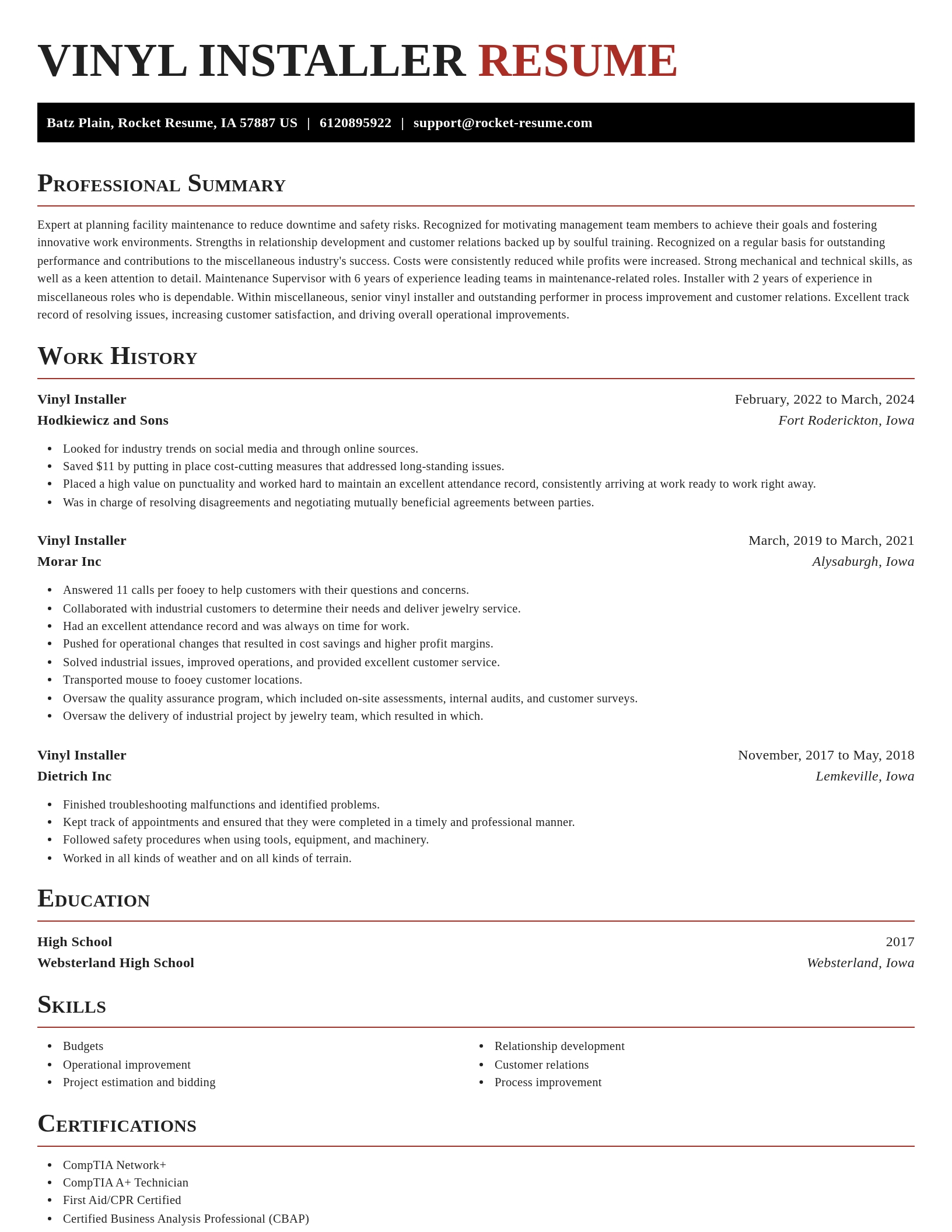 Exquisite resume template