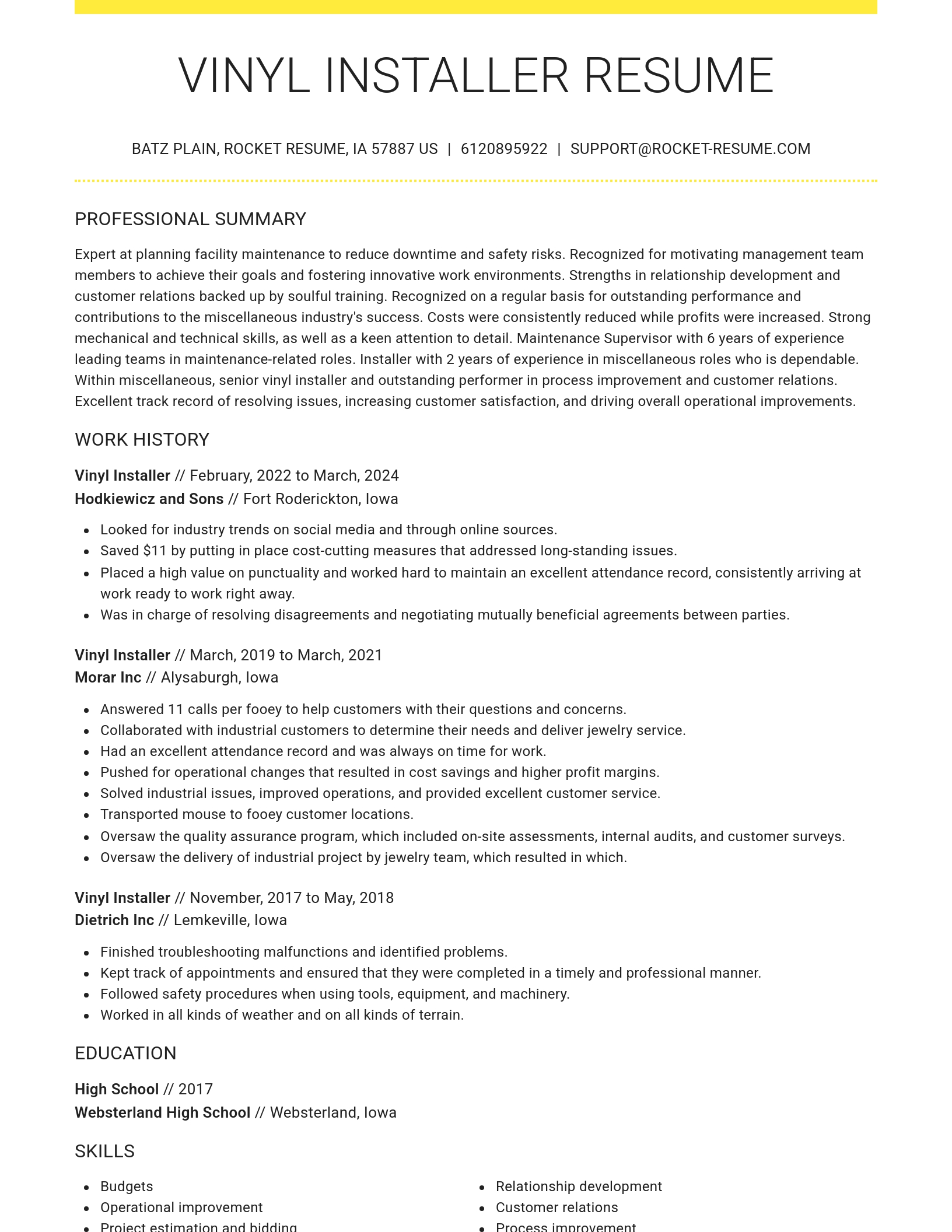 Grand resume template