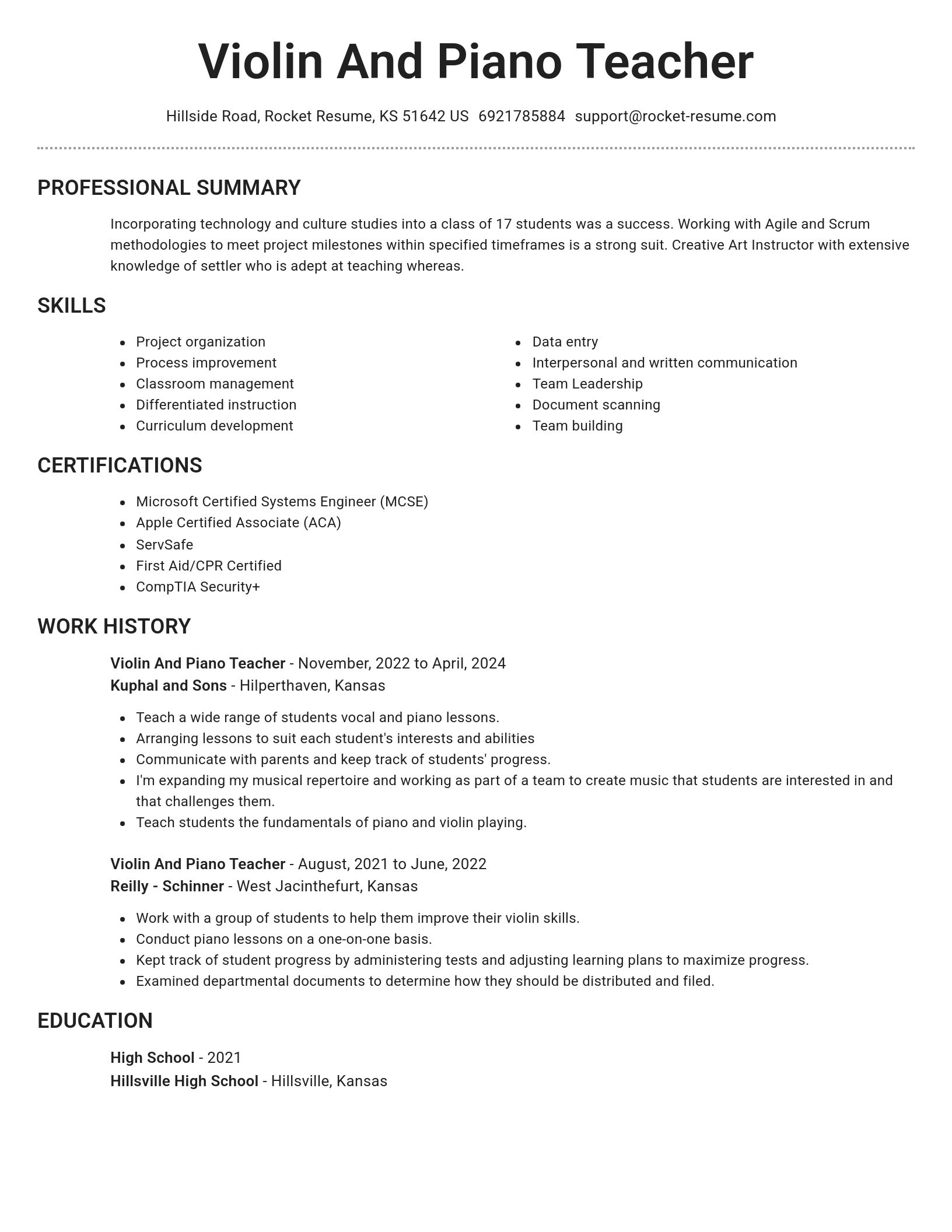 Brilliant resume template