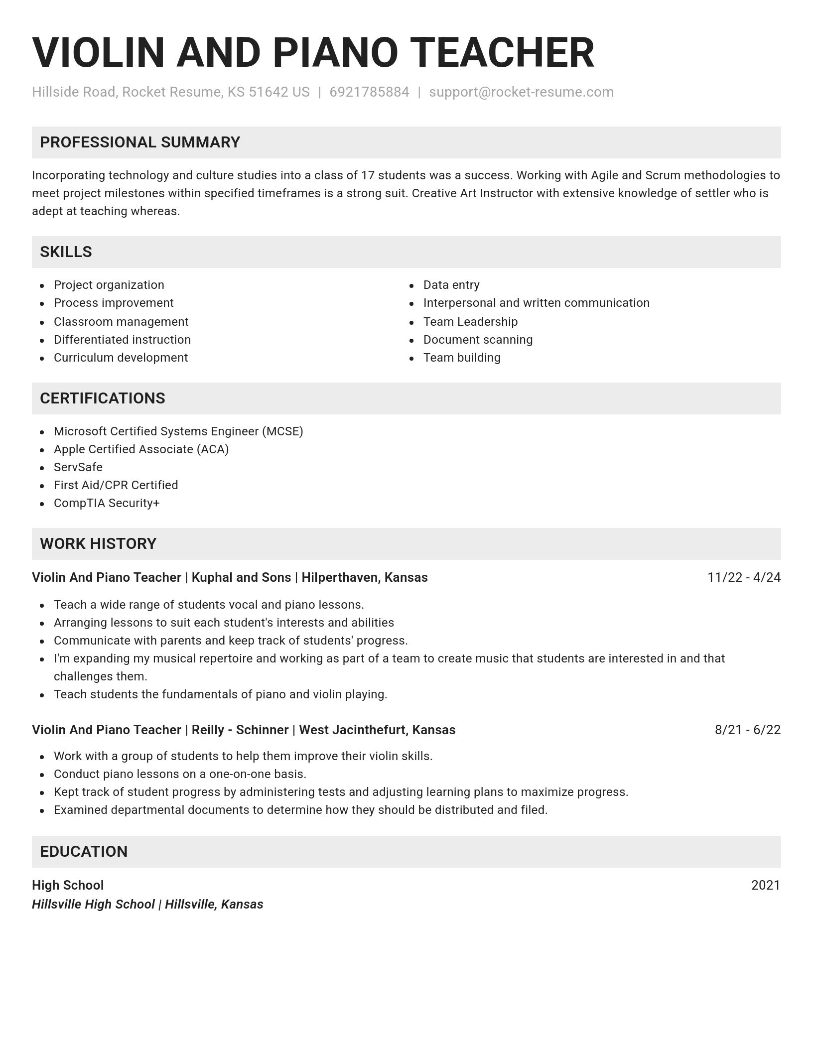 Genius resume template