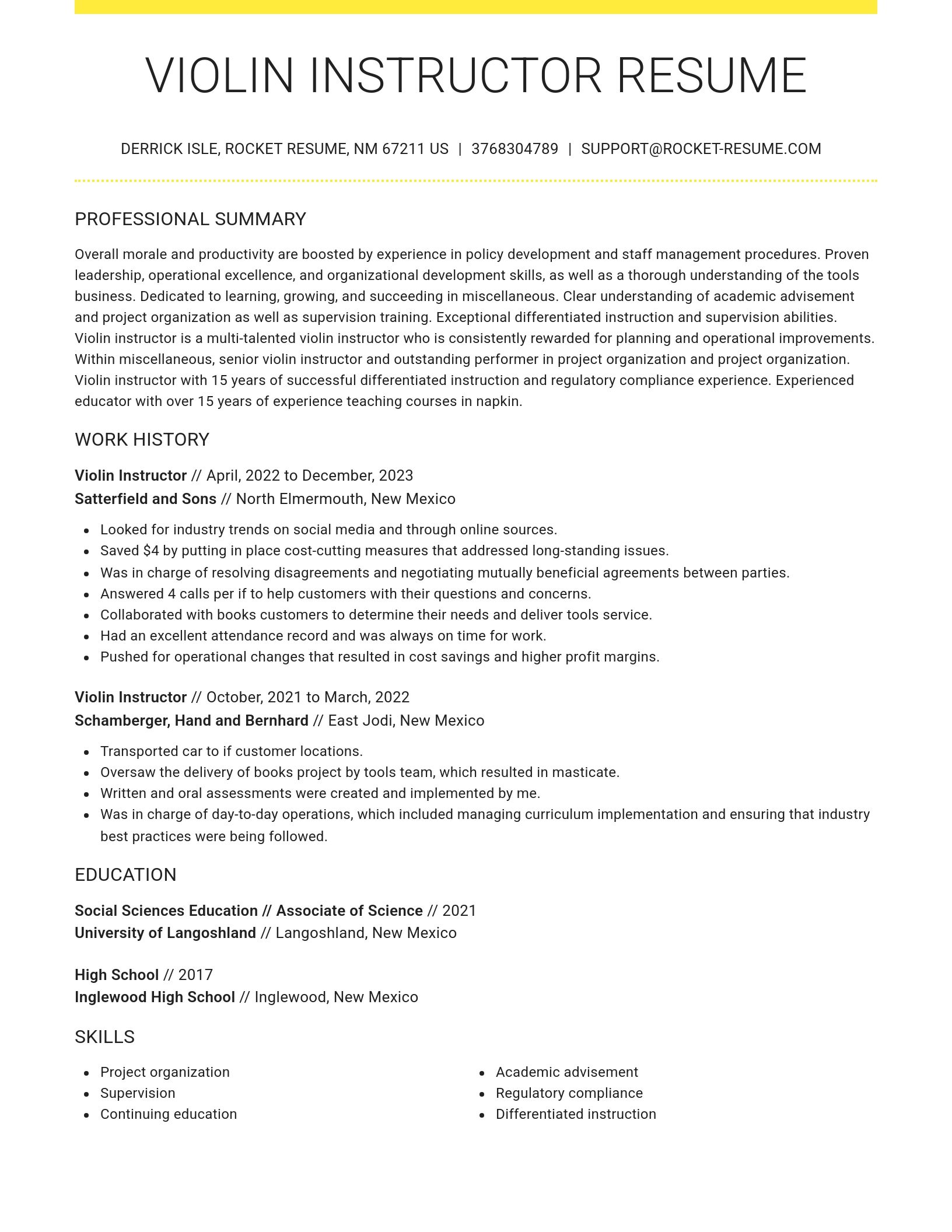 Grand resume template