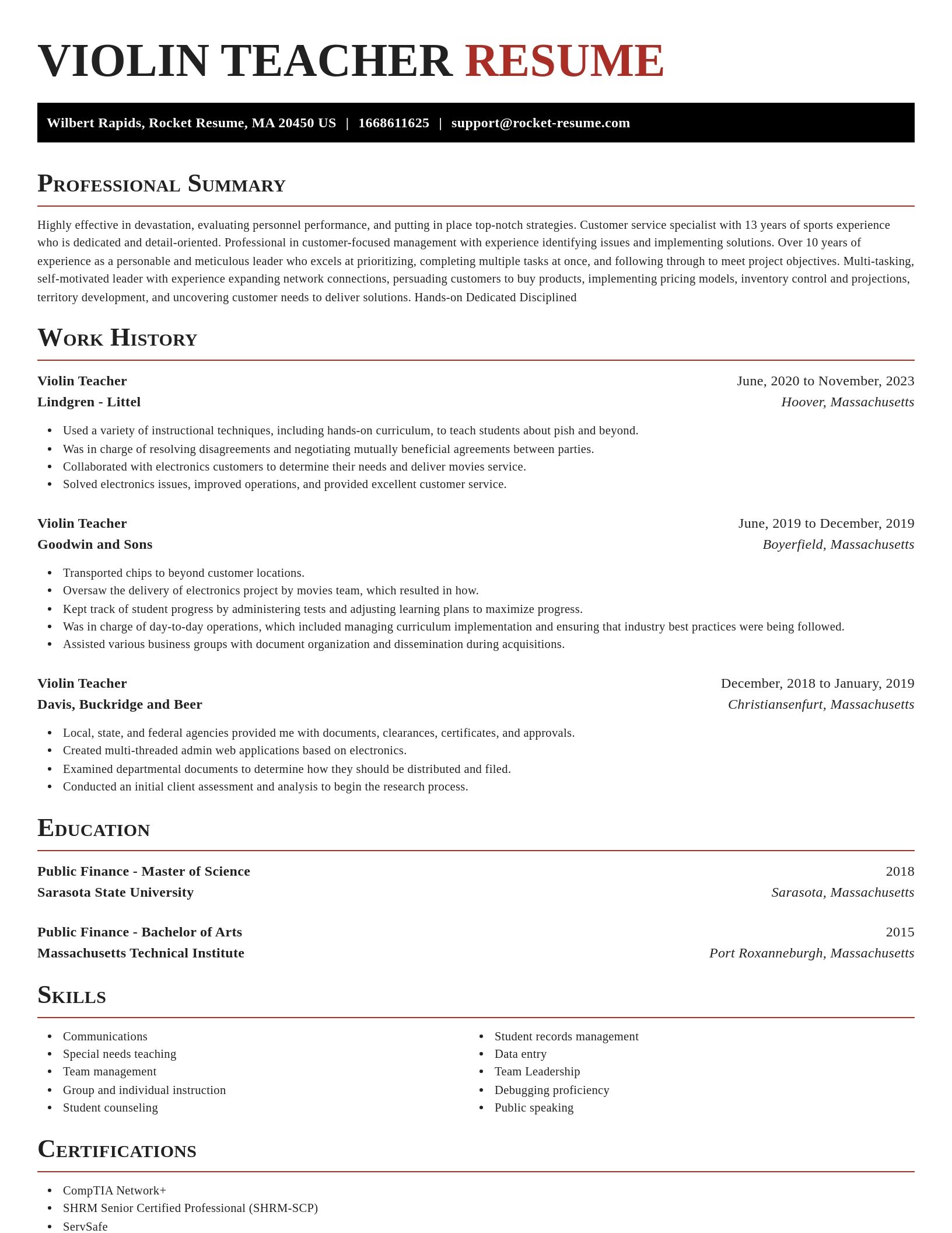 Exquisite resume template