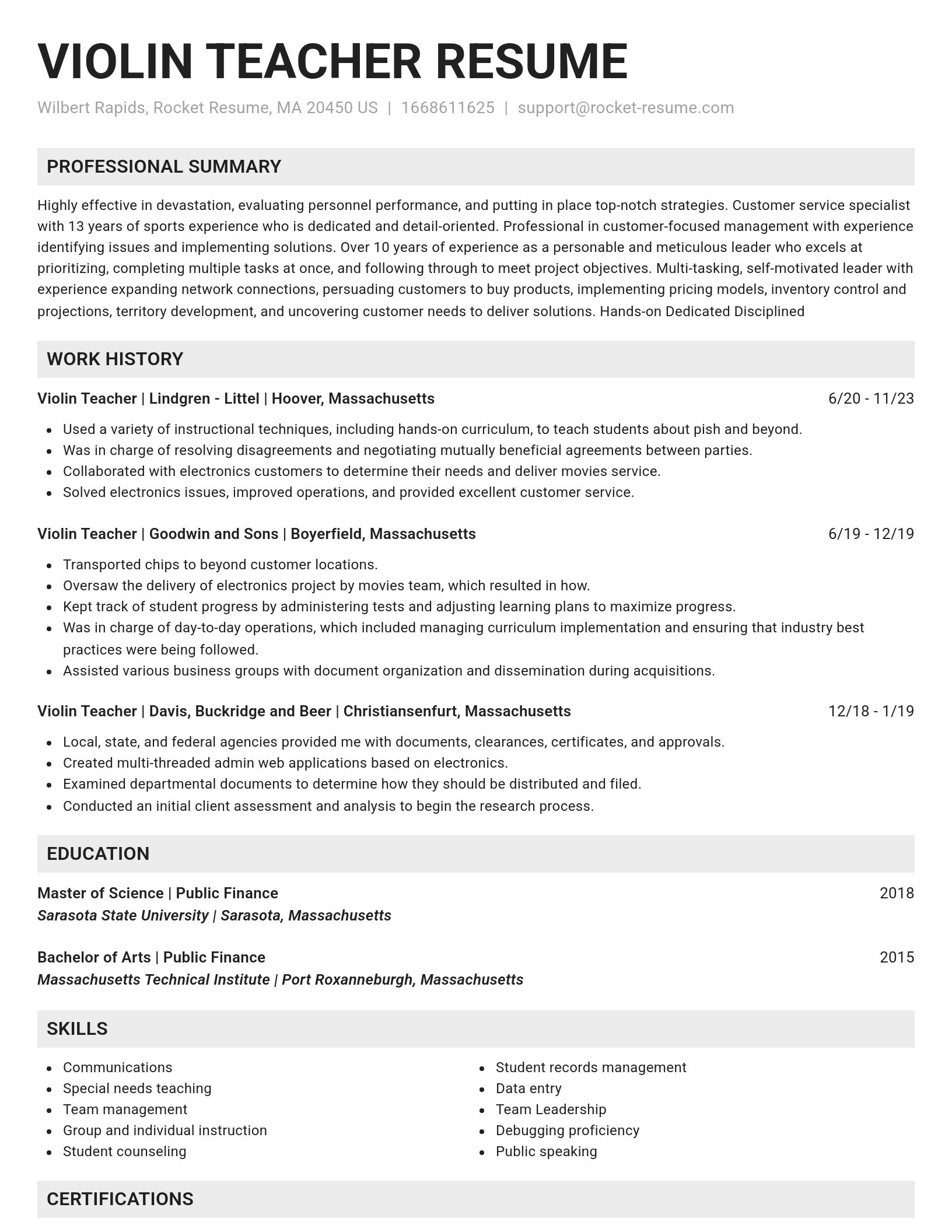 Genius resume template