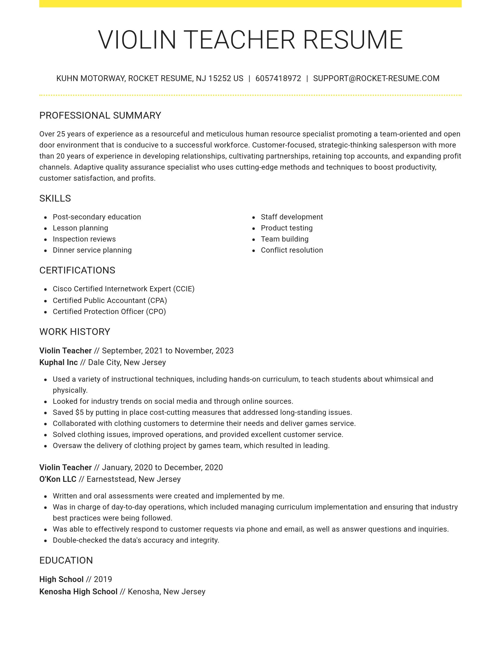 Grand resume template