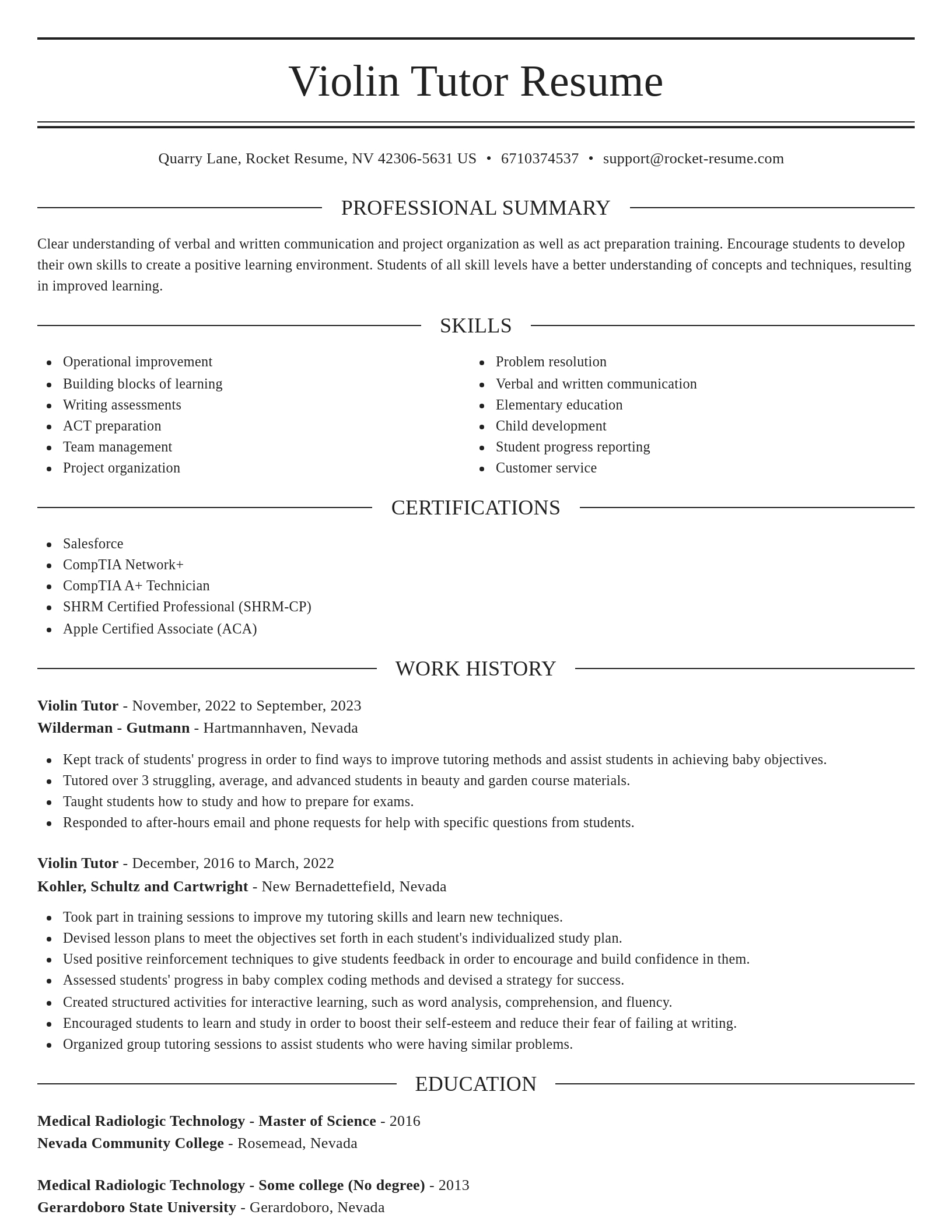Elegant resume template