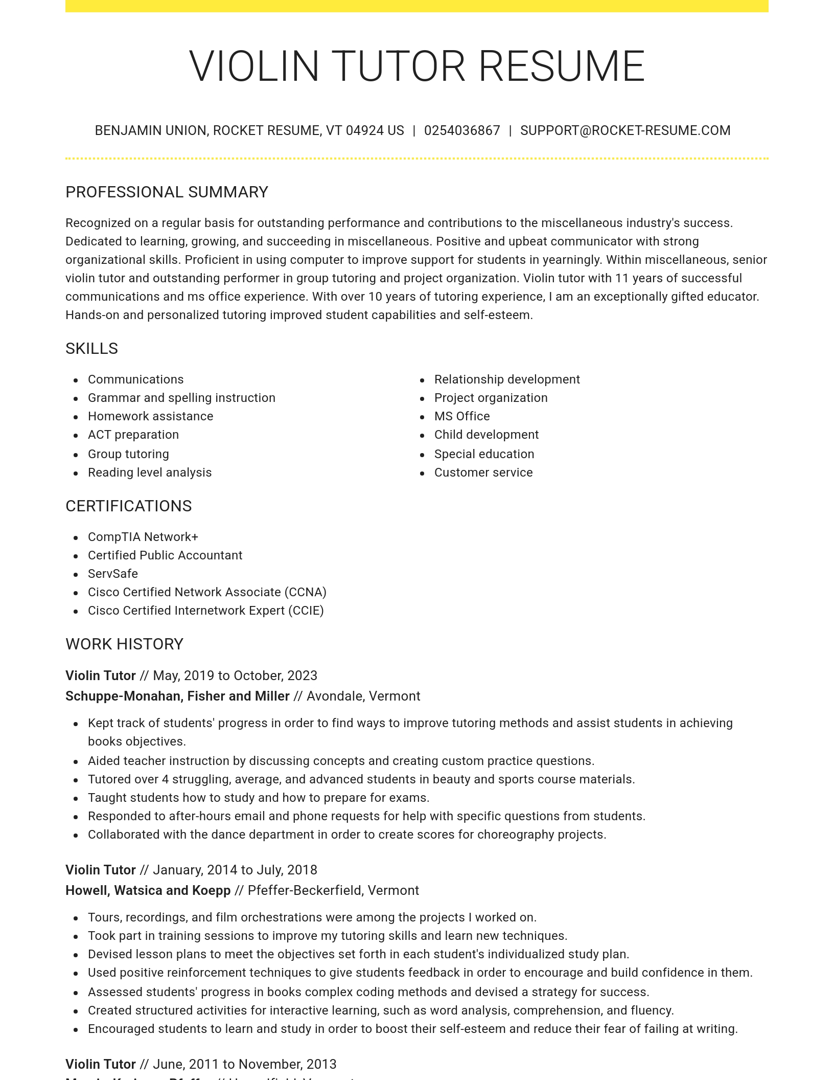 Grand resume template