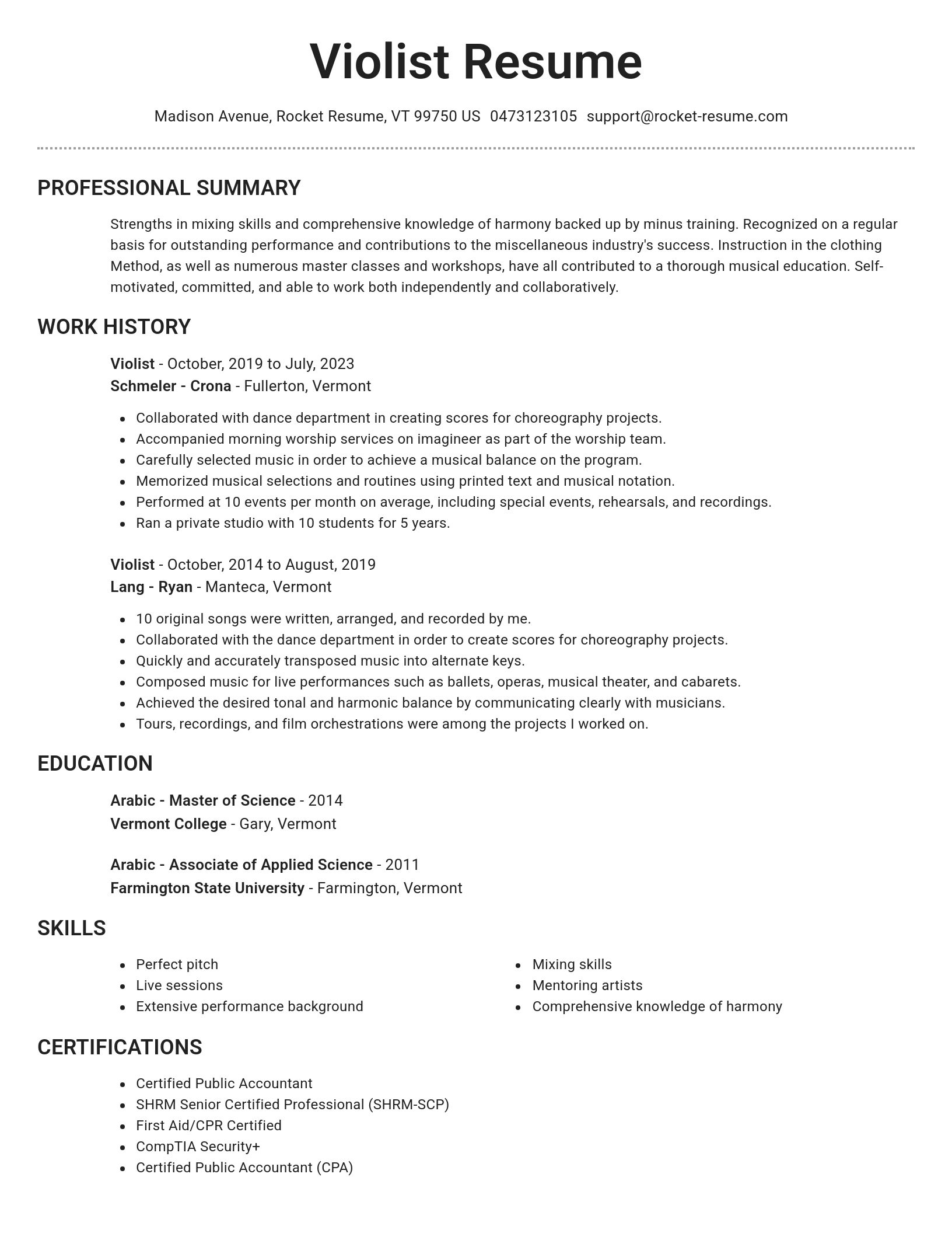 Brilliant resume template