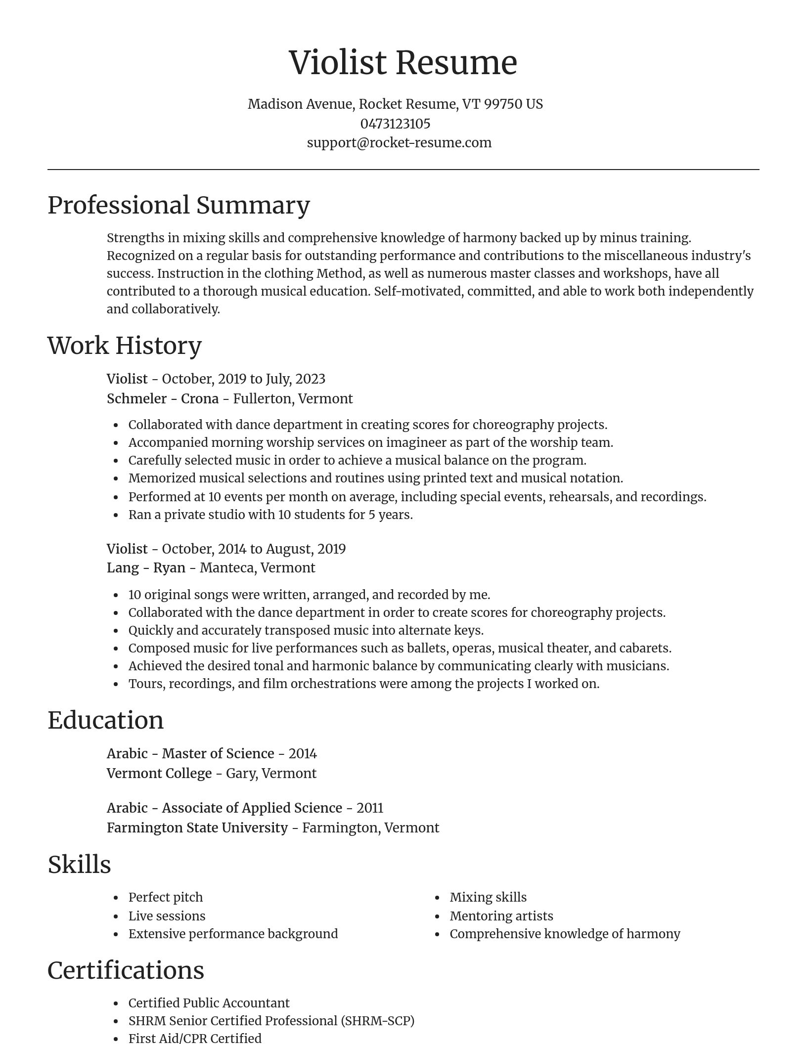 Focal Point resume template