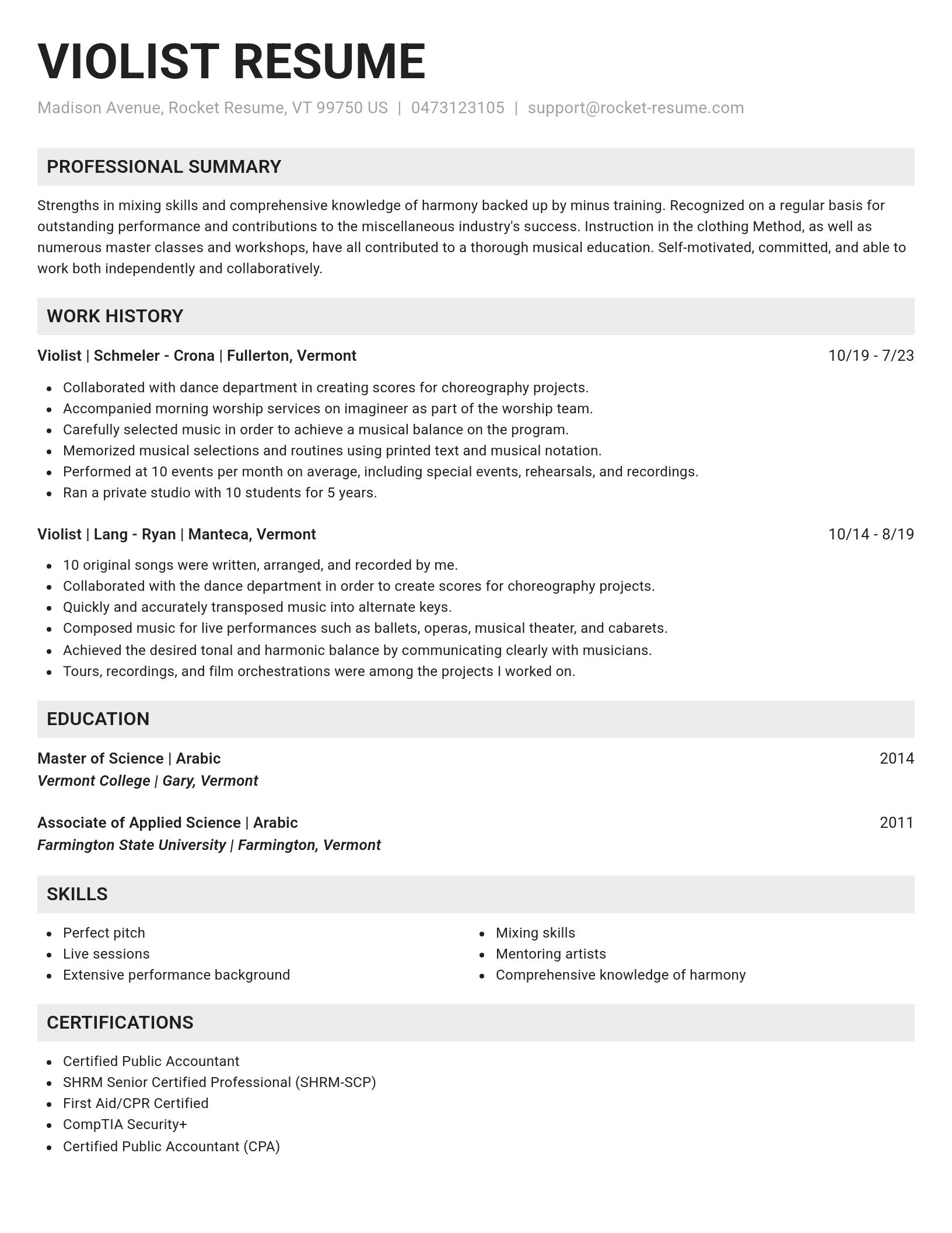 Genius resume template