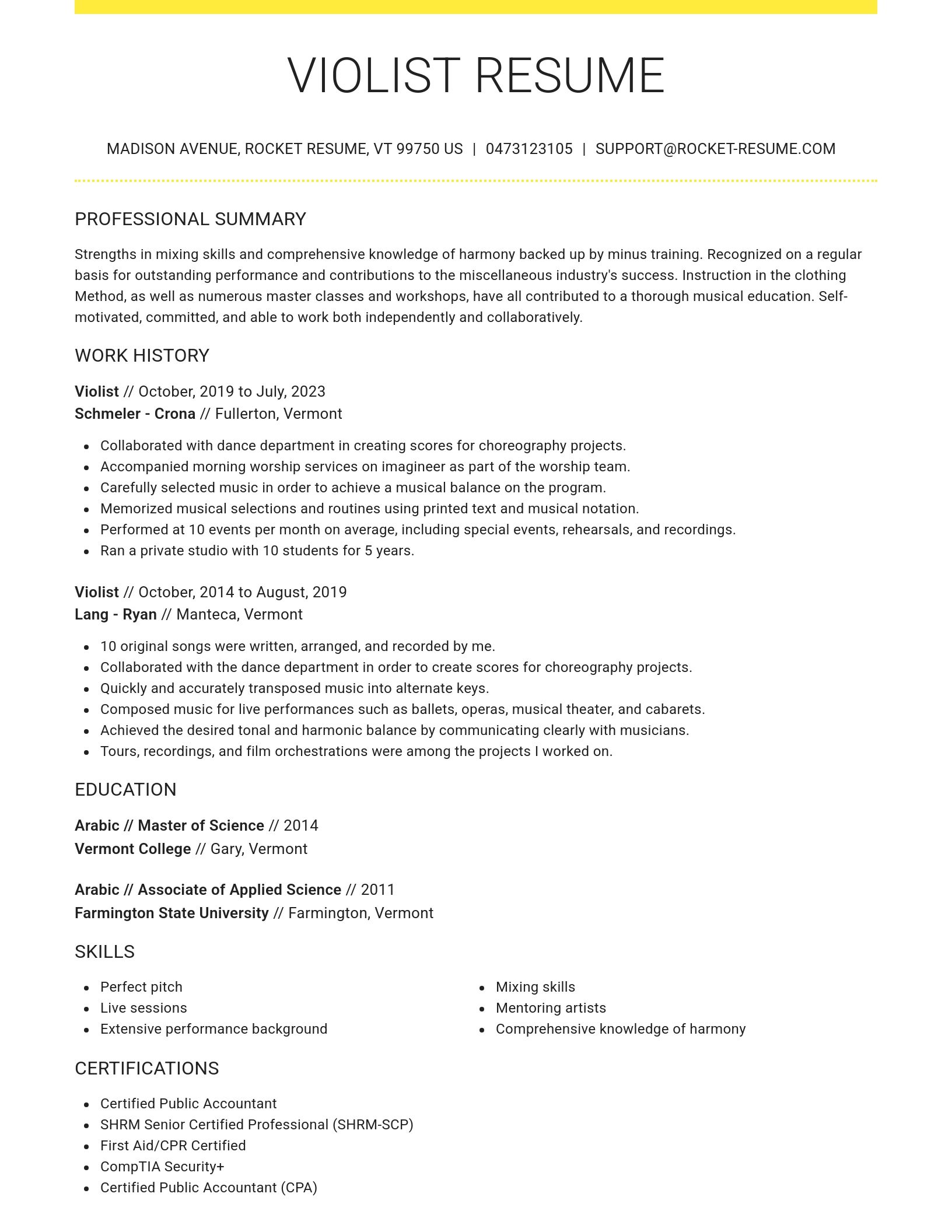 Grand resume template
