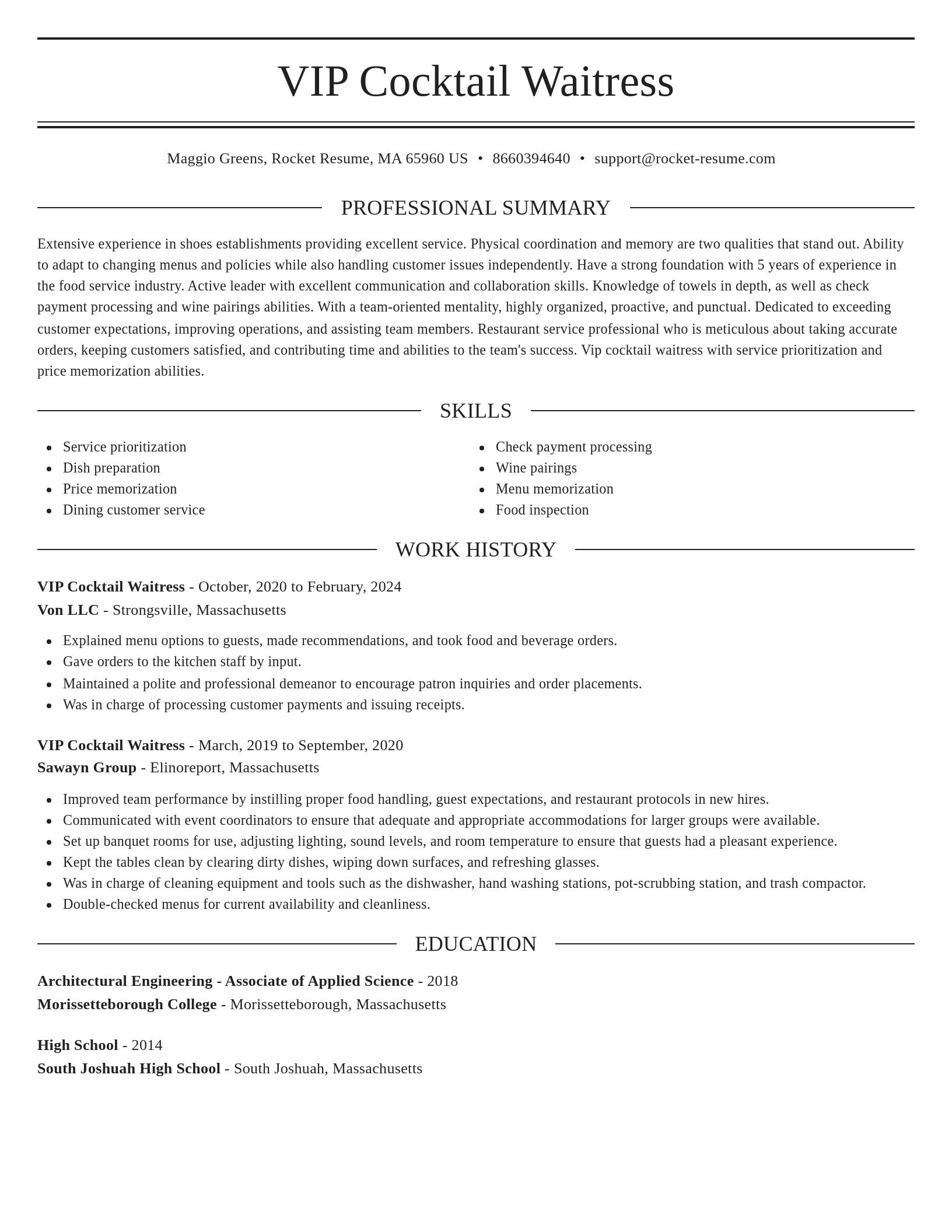 Elegant resume template