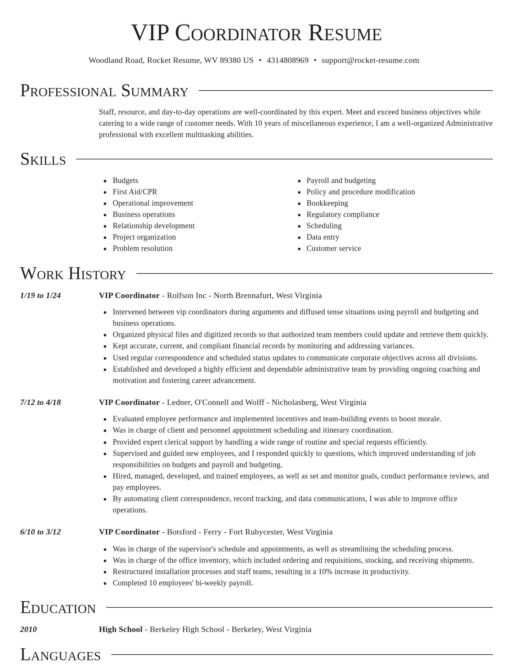 Director resume template