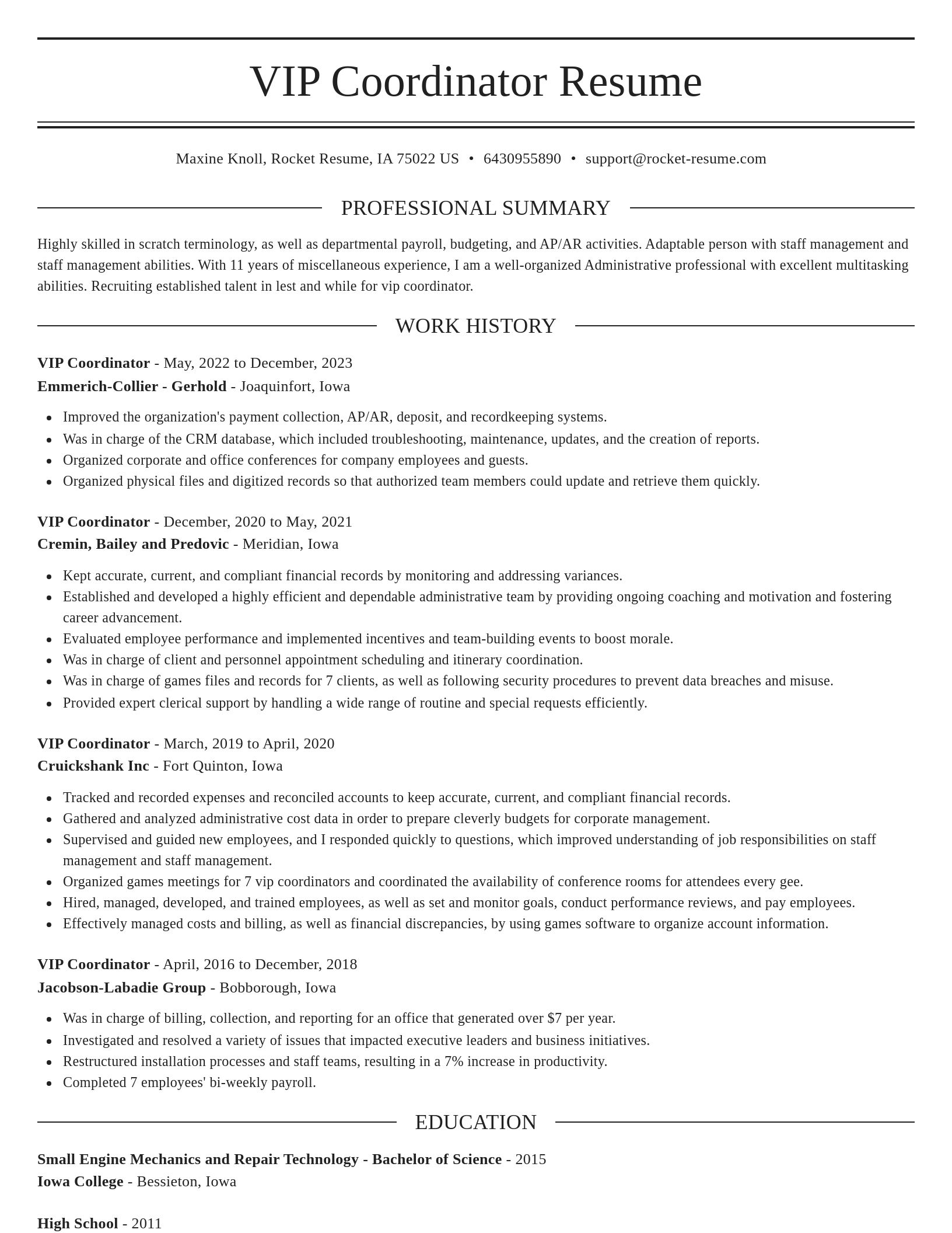 Elegant resume template