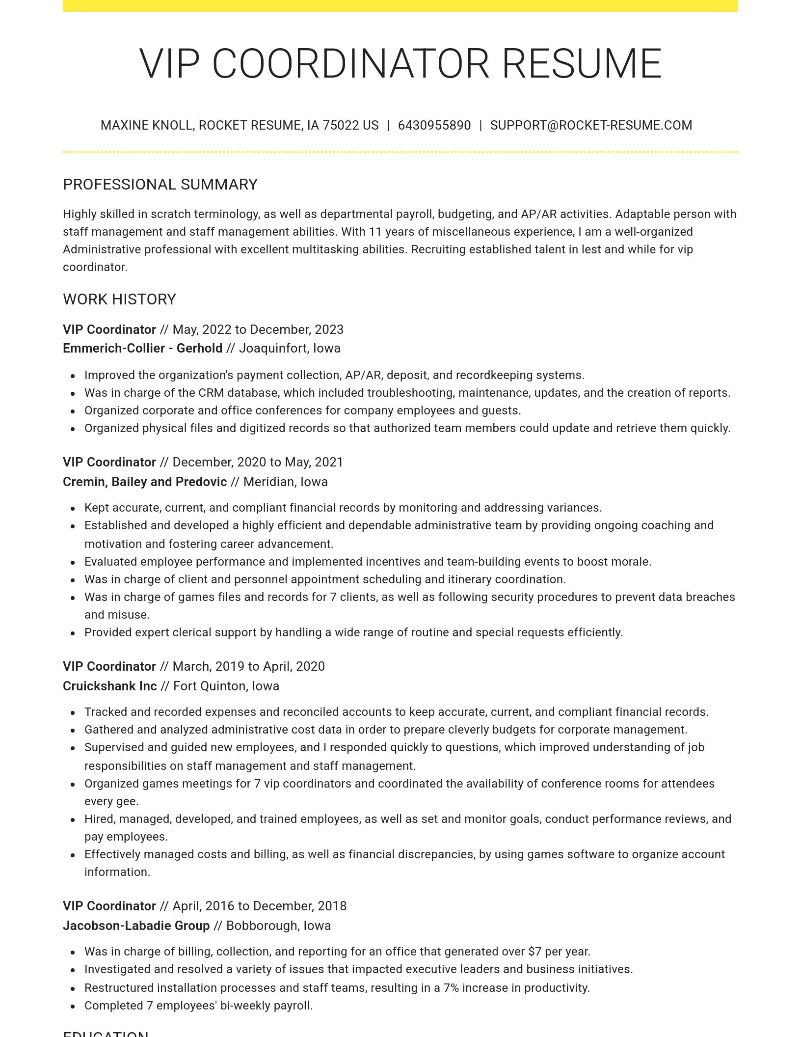 Grand resume template