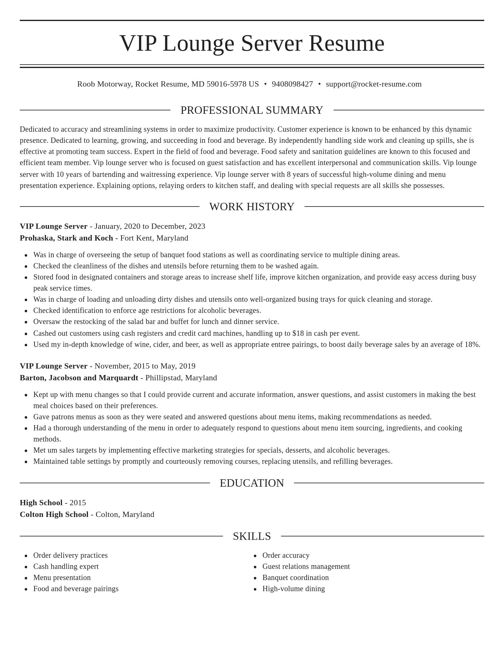 Elegant resume template
