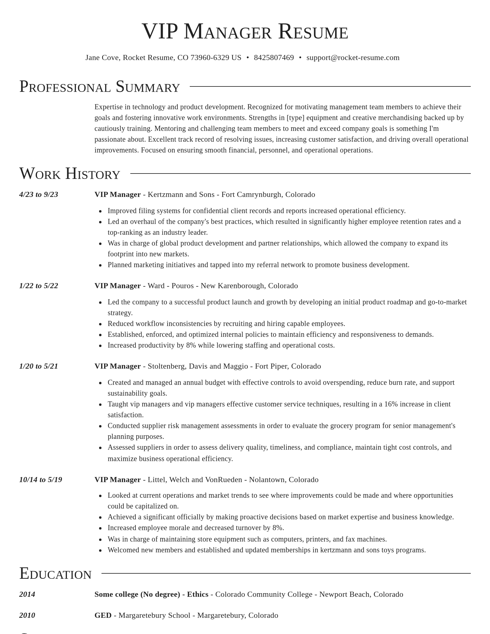 Director resume template