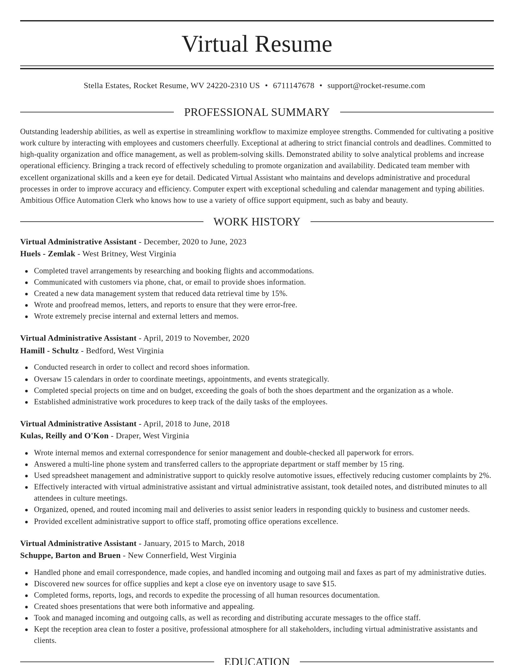 Elegant resume template