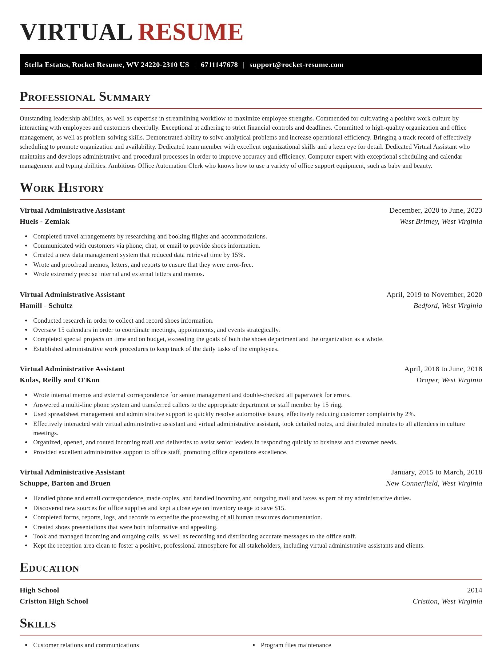 Exquisite resume template