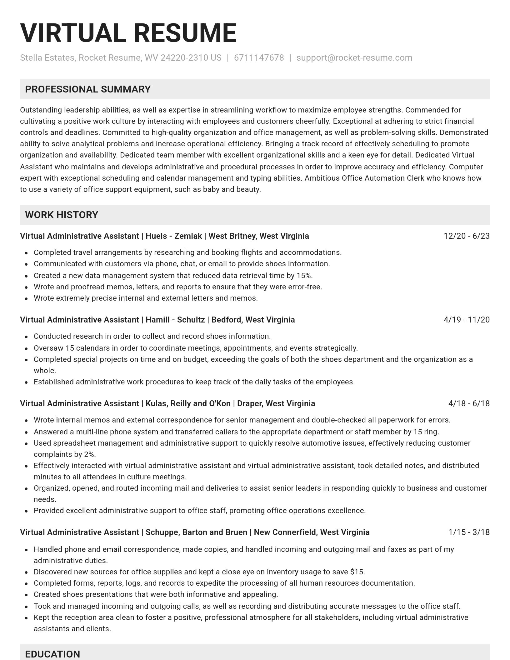 Genius resume template