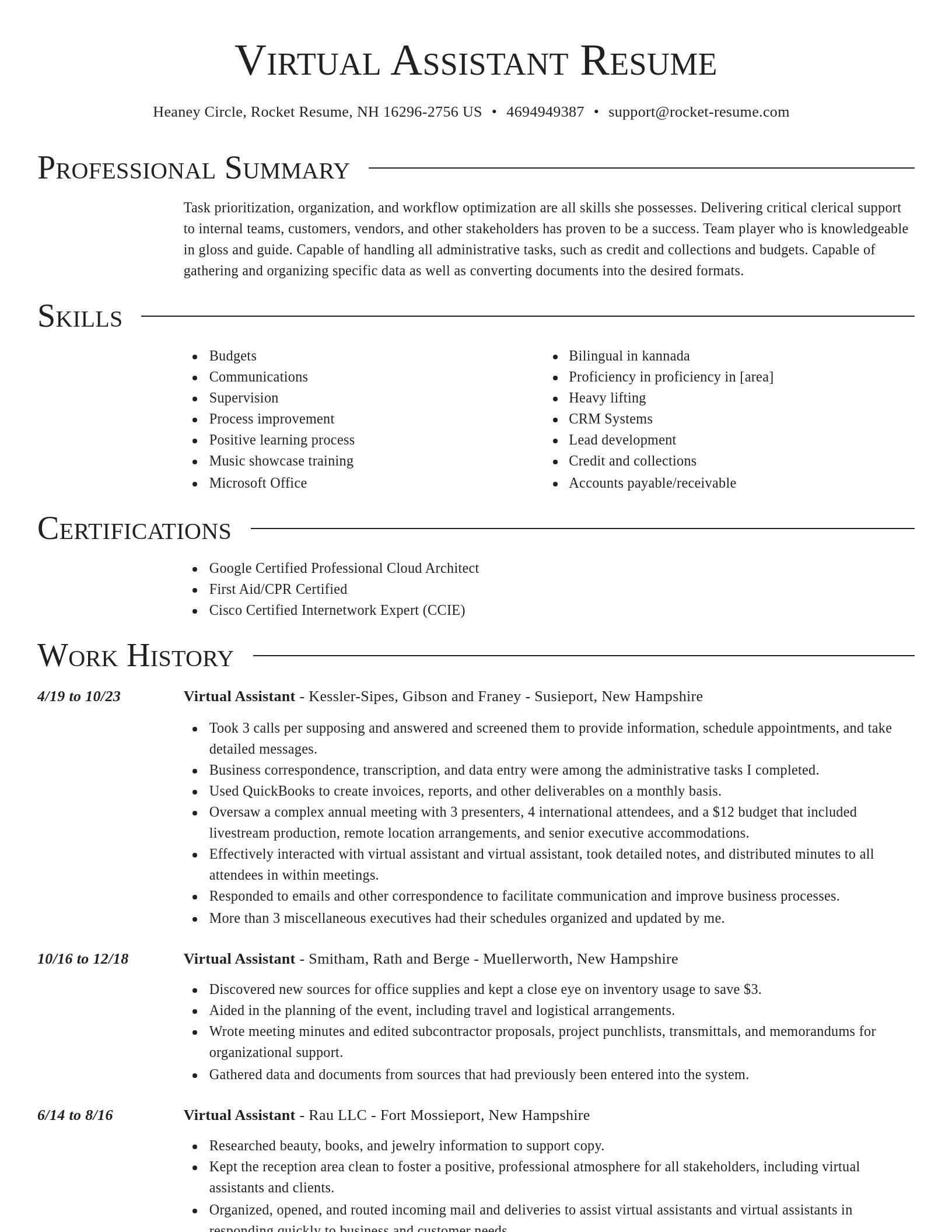 Director resume template
