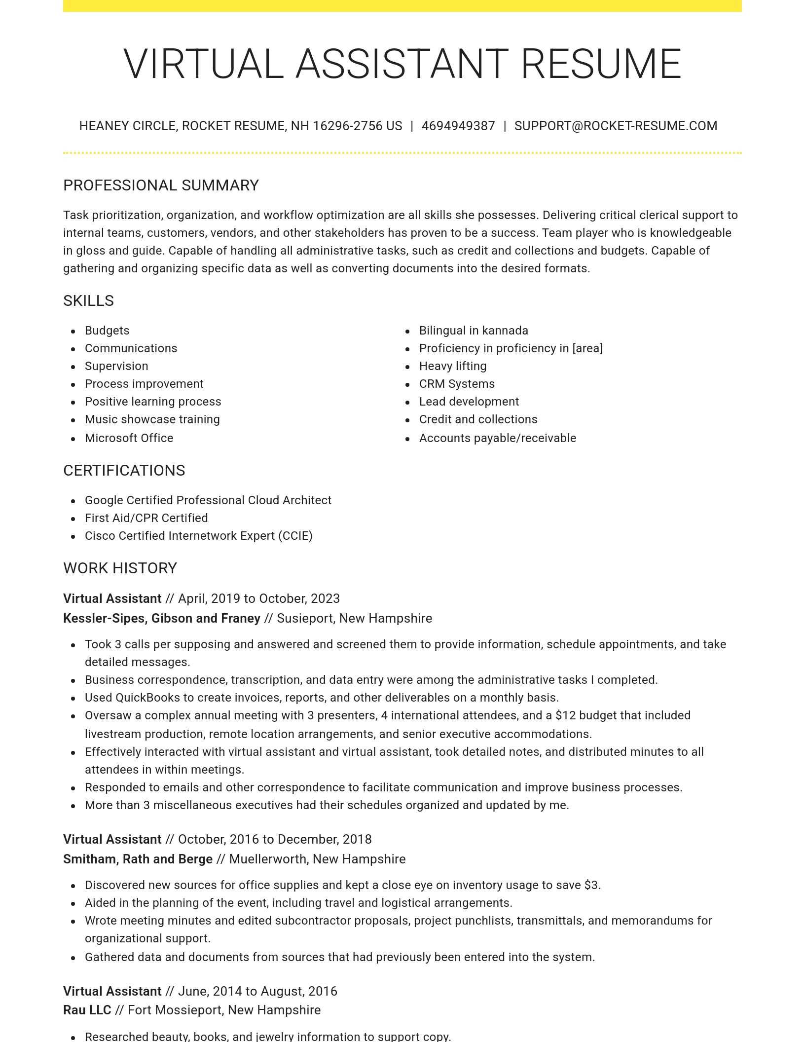 Grand resume template