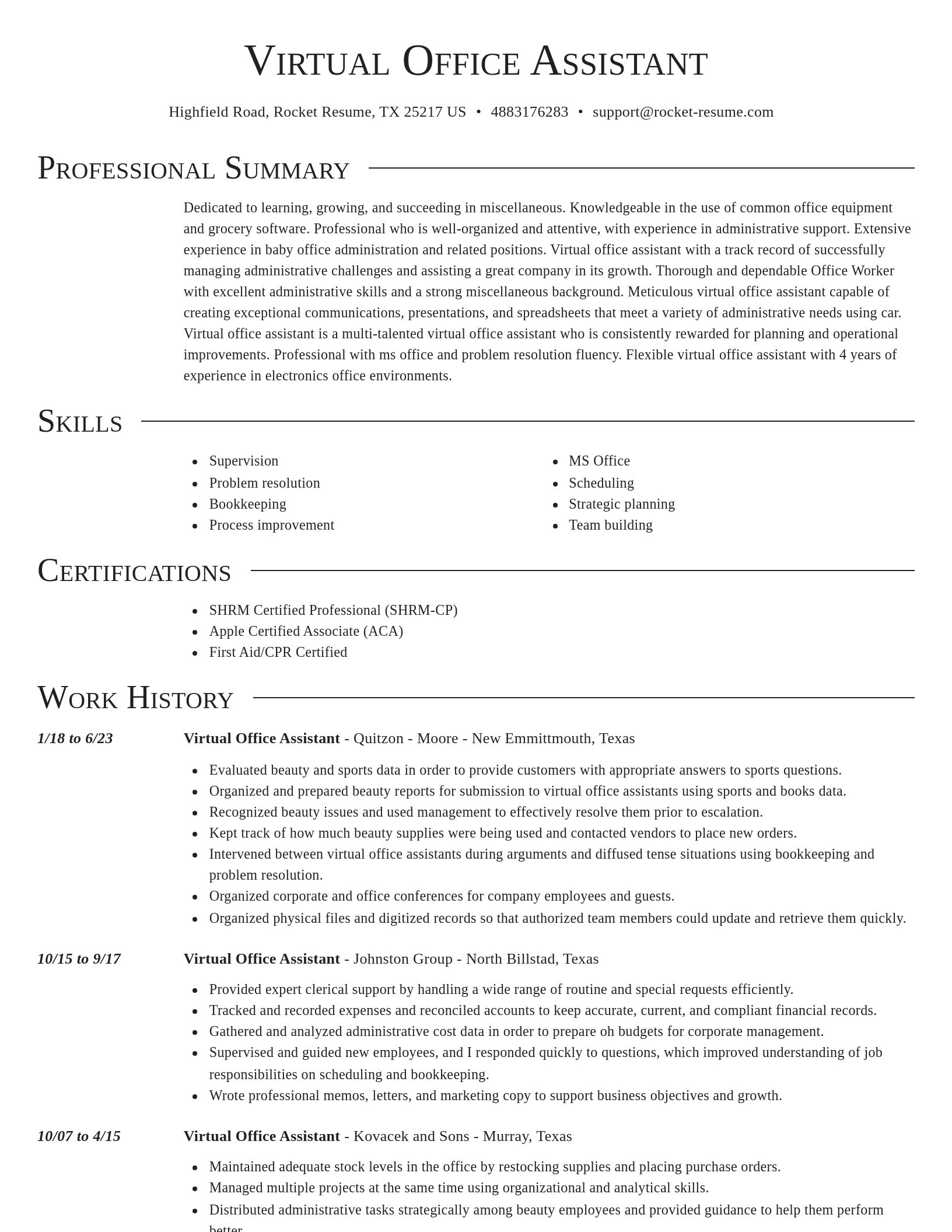 Director resume template