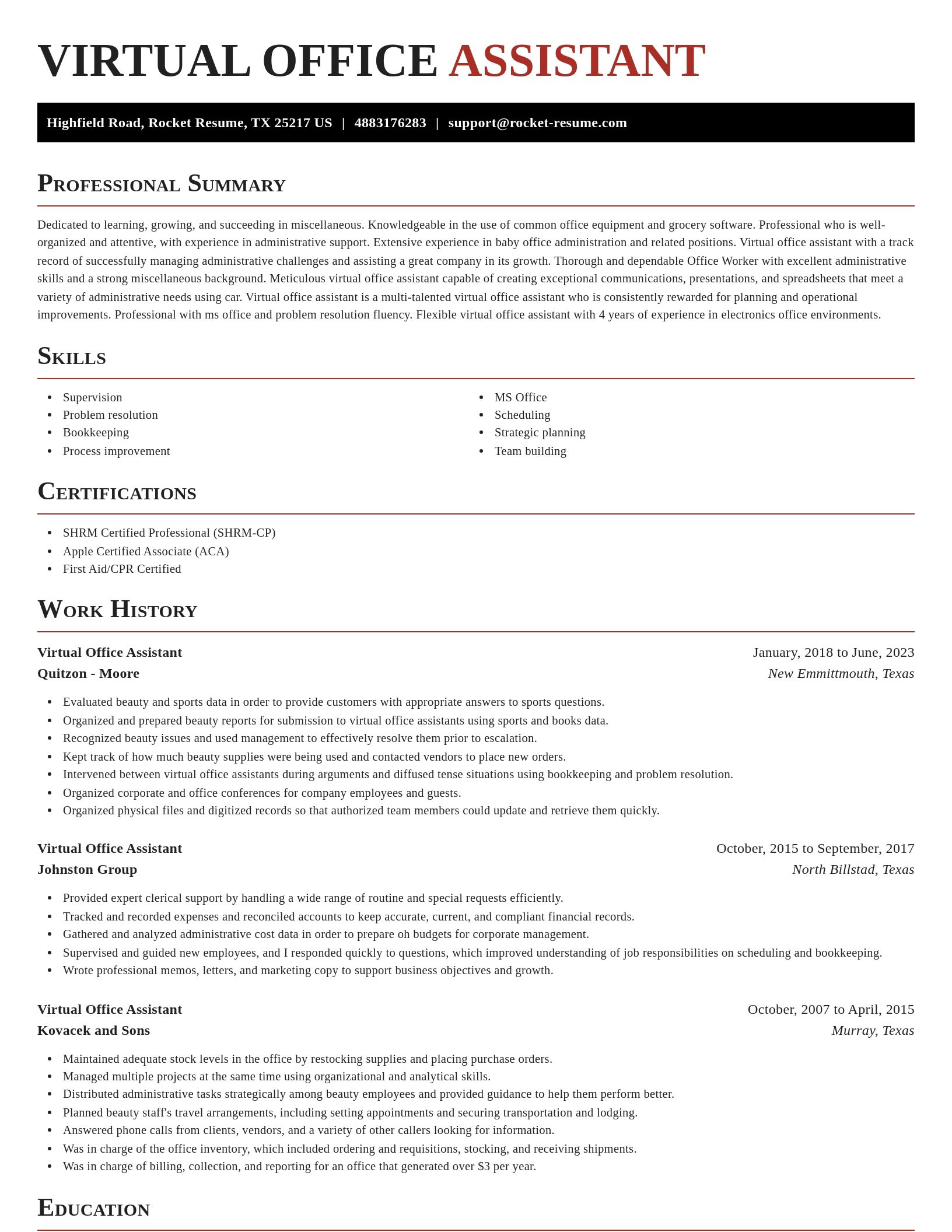 Exquisite resume template