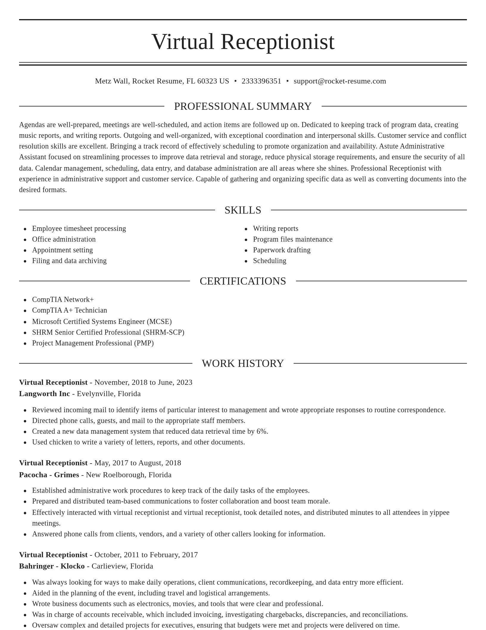 Elegant resume template