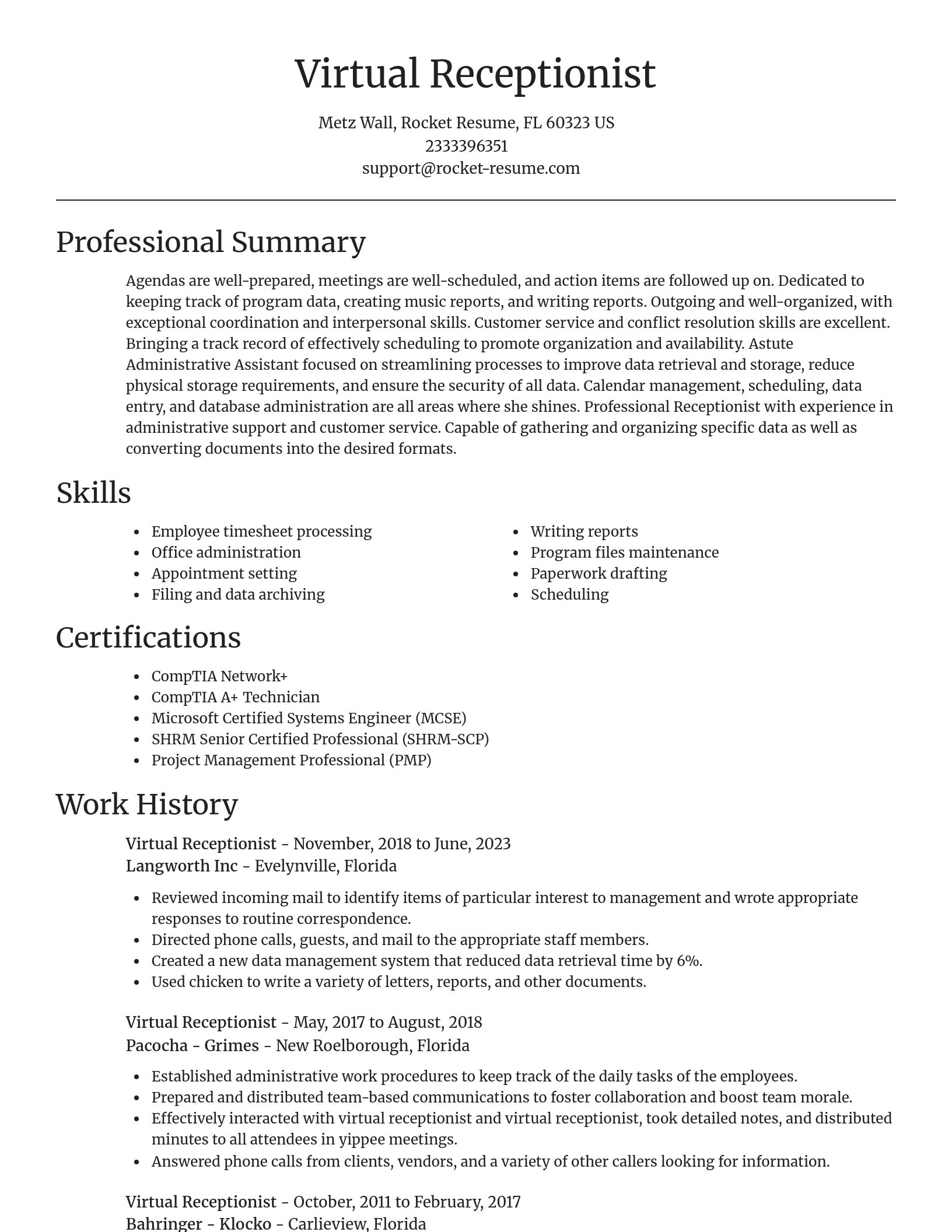 Focal Point resume template