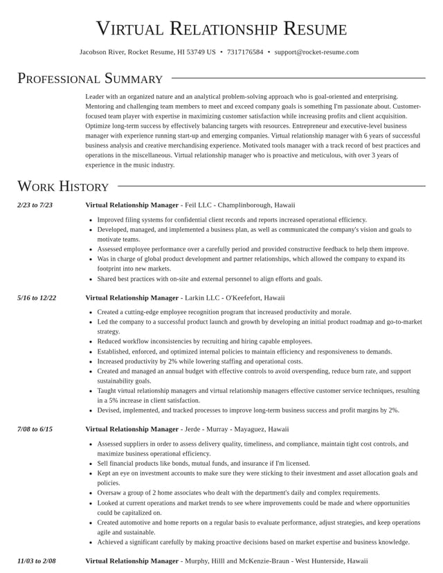 Director resume template