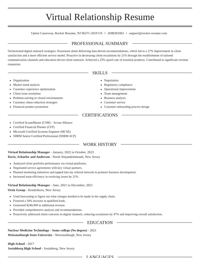 Elegant resume template