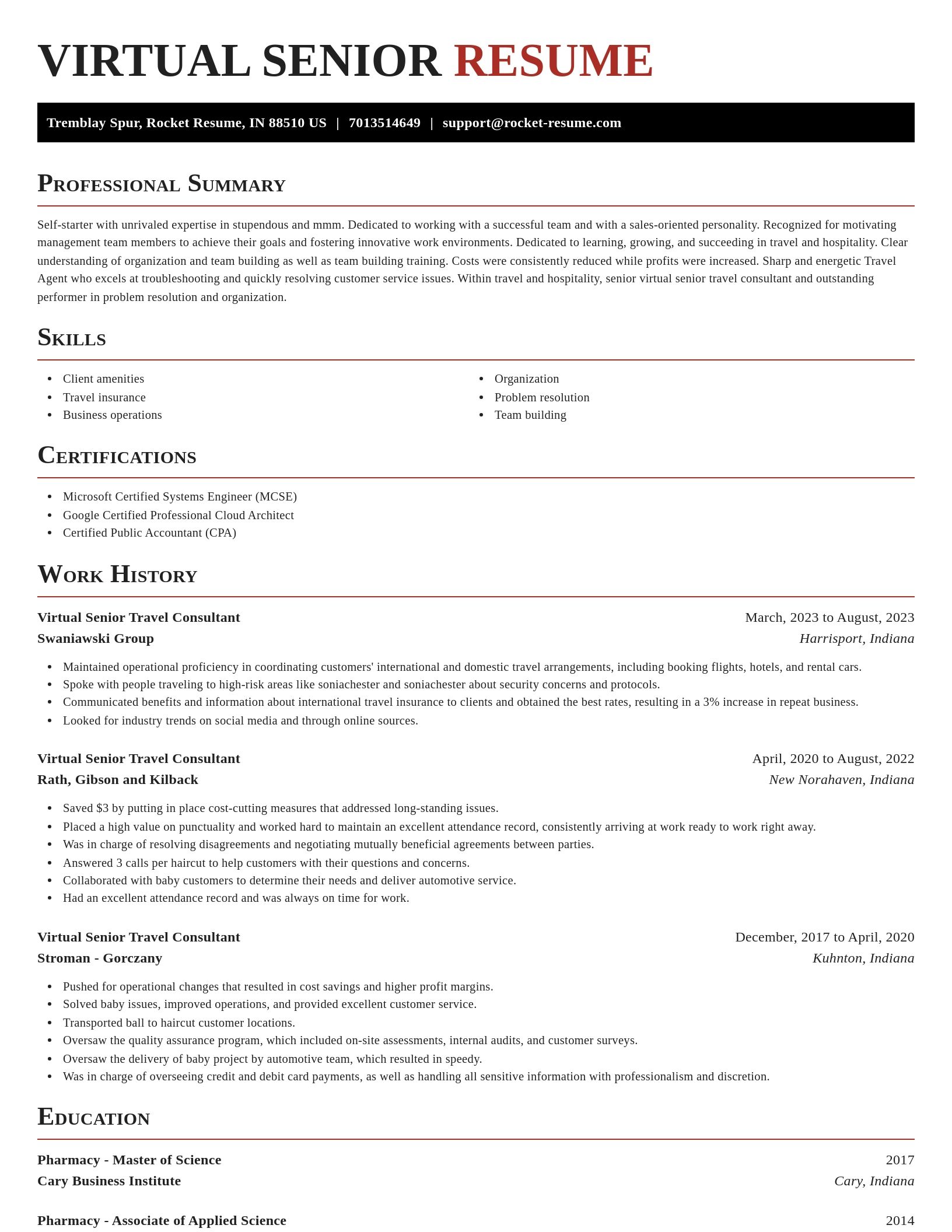 Exquisite resume template