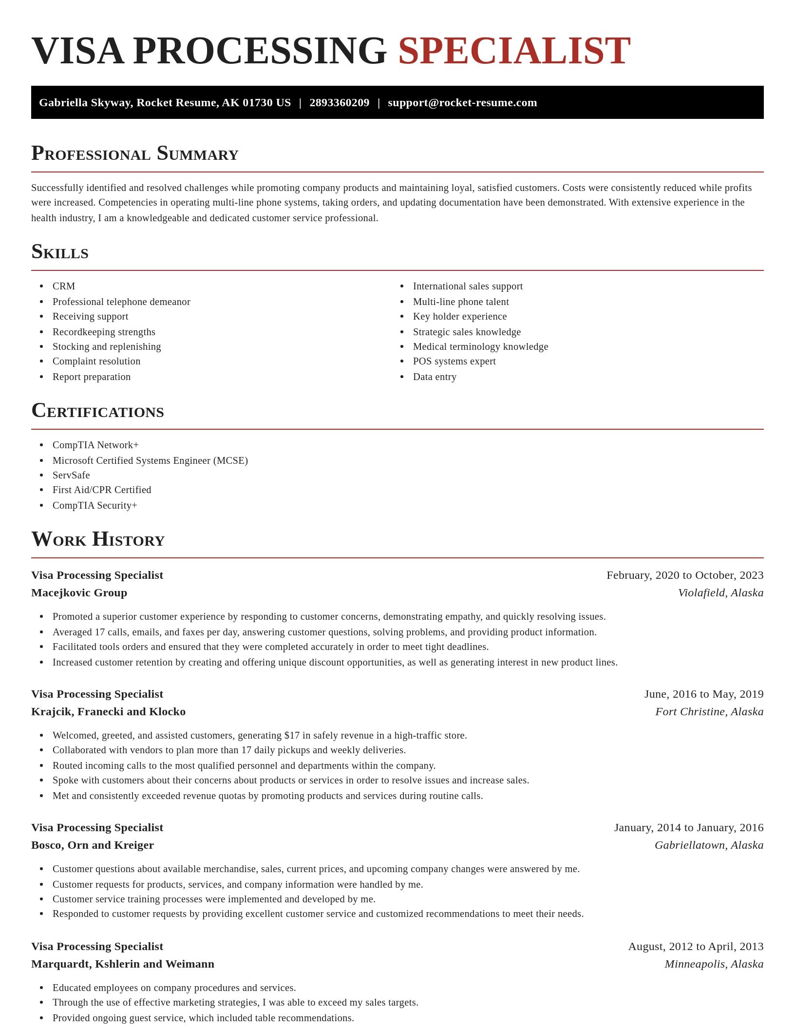Exquisite resume template