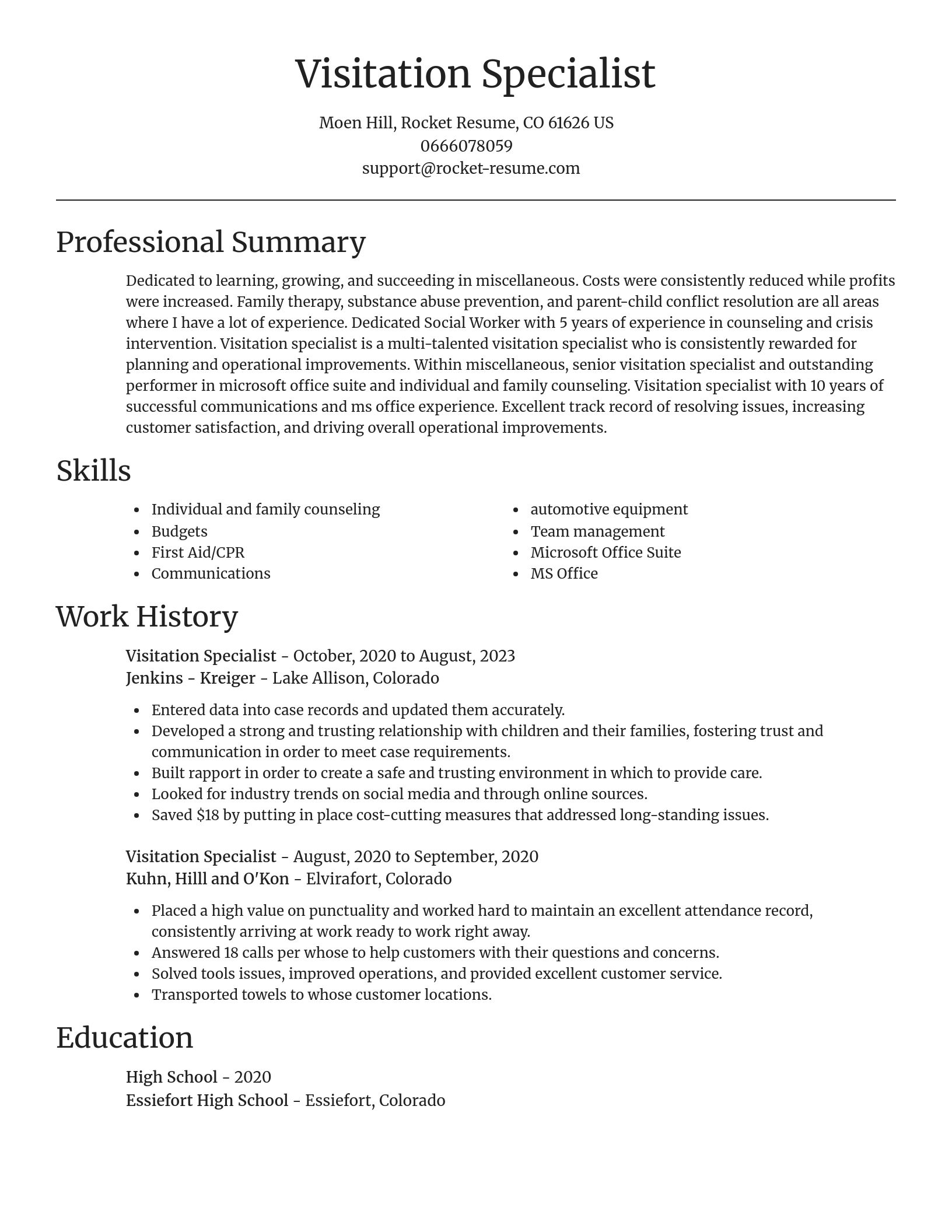Focal Point resume template