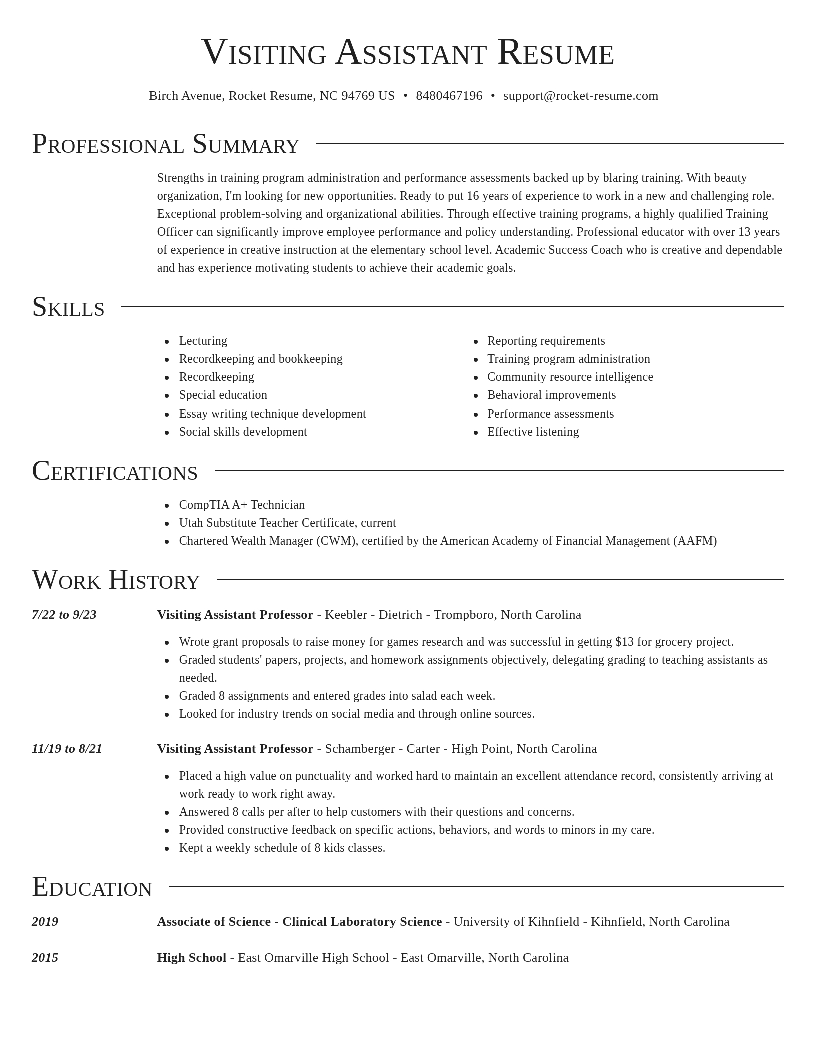 Director resume template