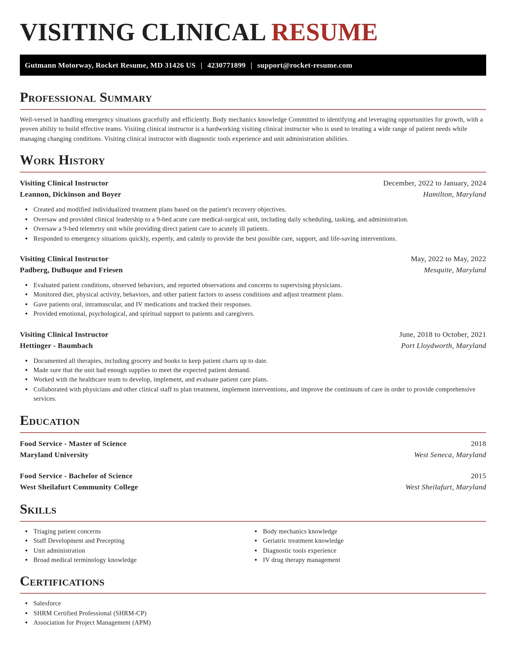 Exquisite resume template