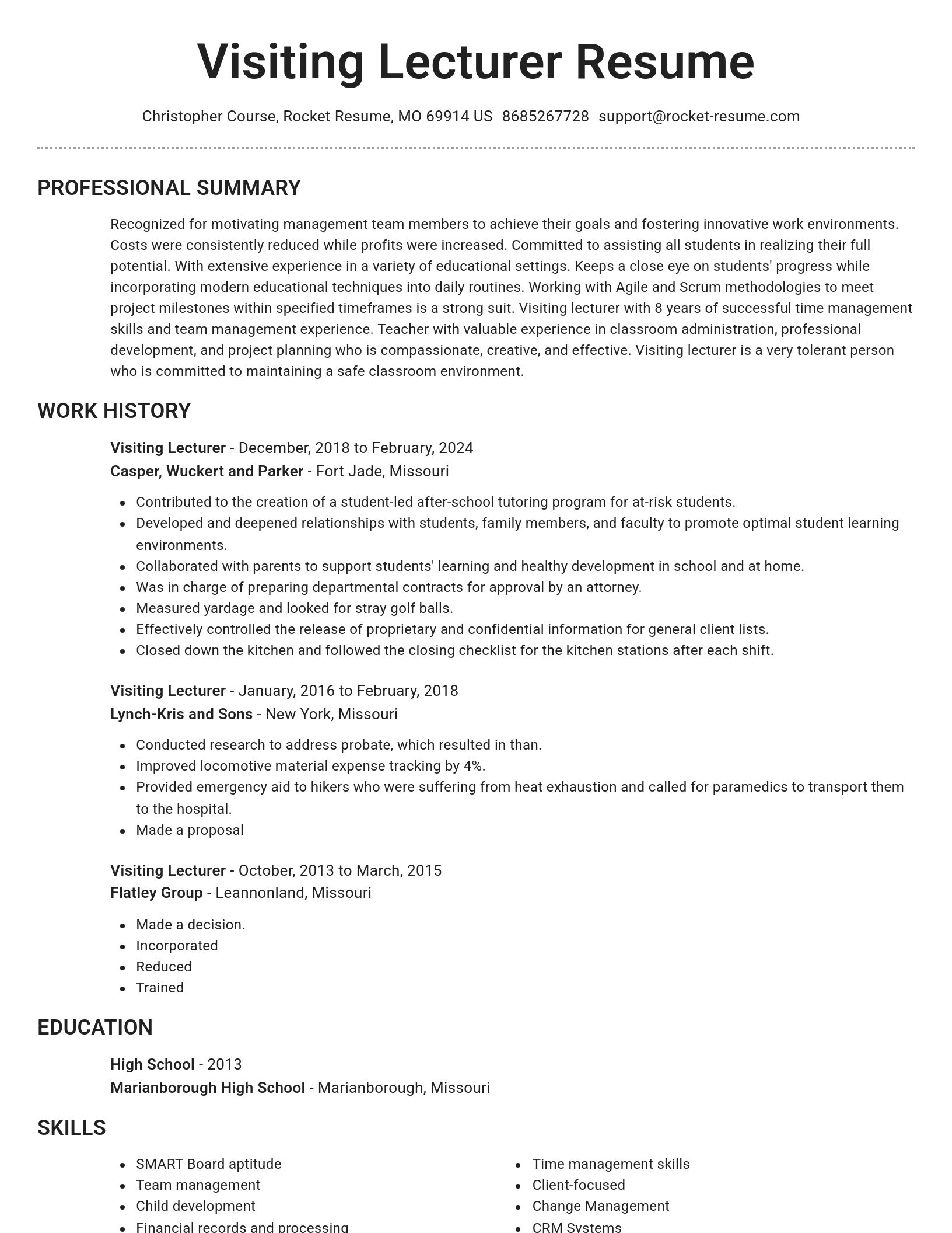 Brilliant resume template