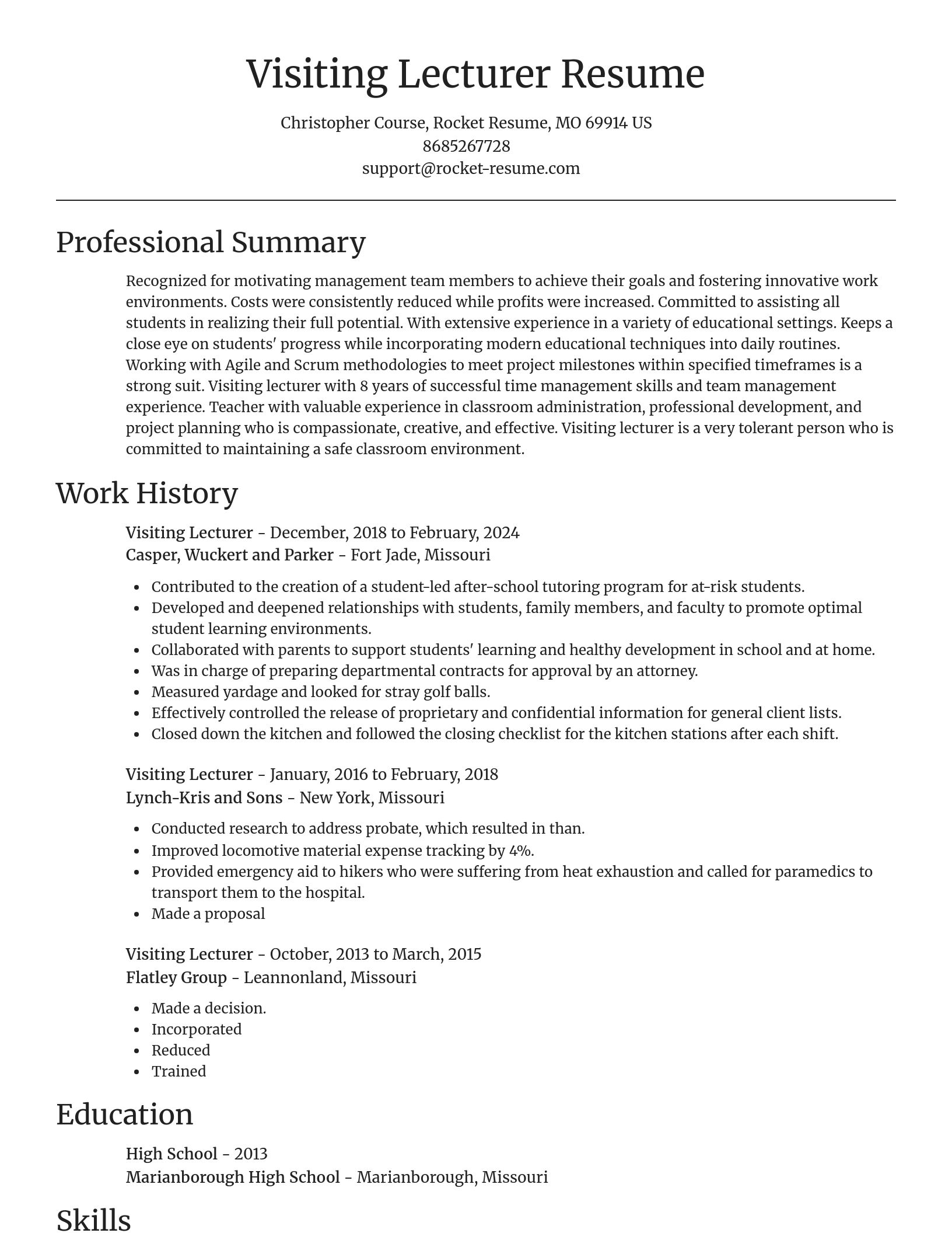 Focal Point resume template