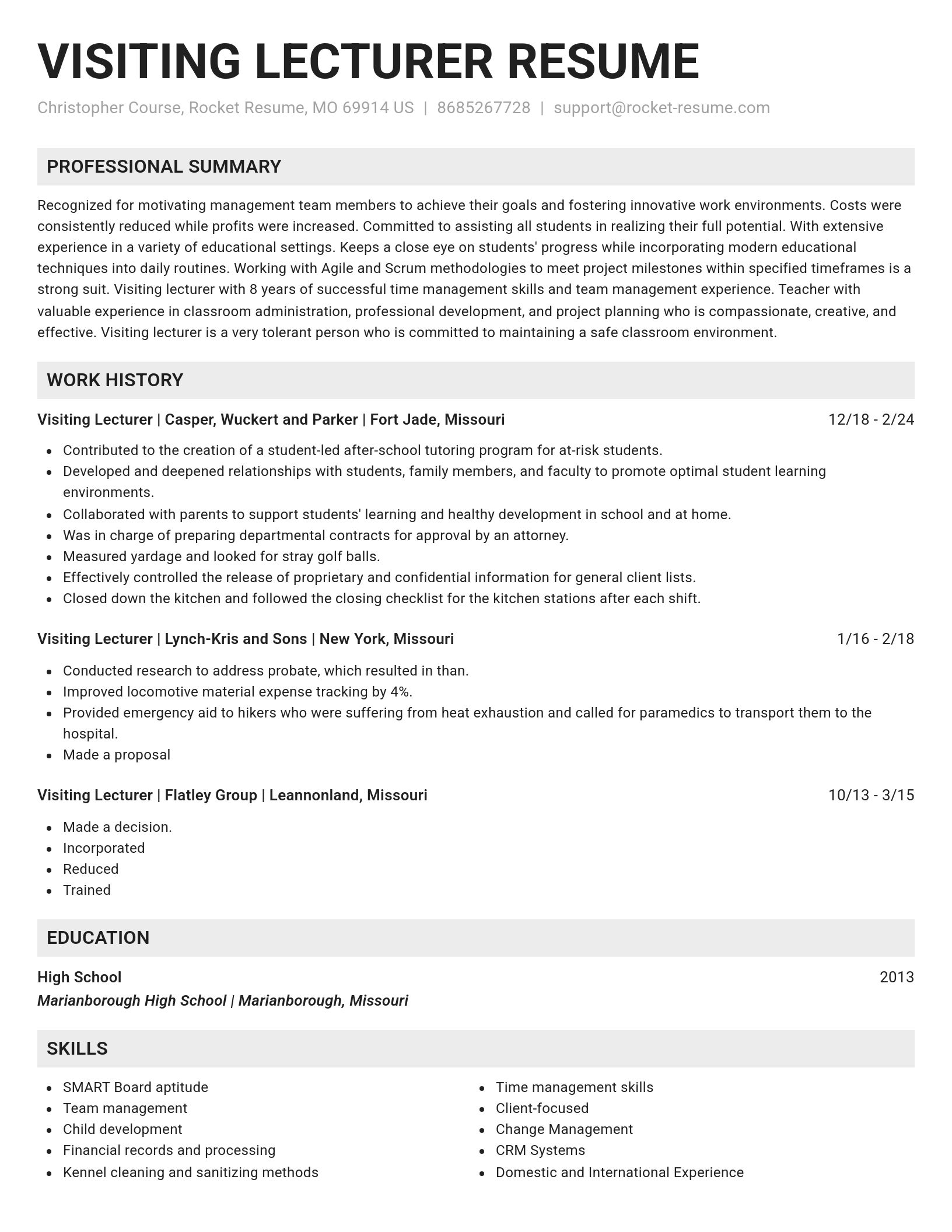 Genius resume template