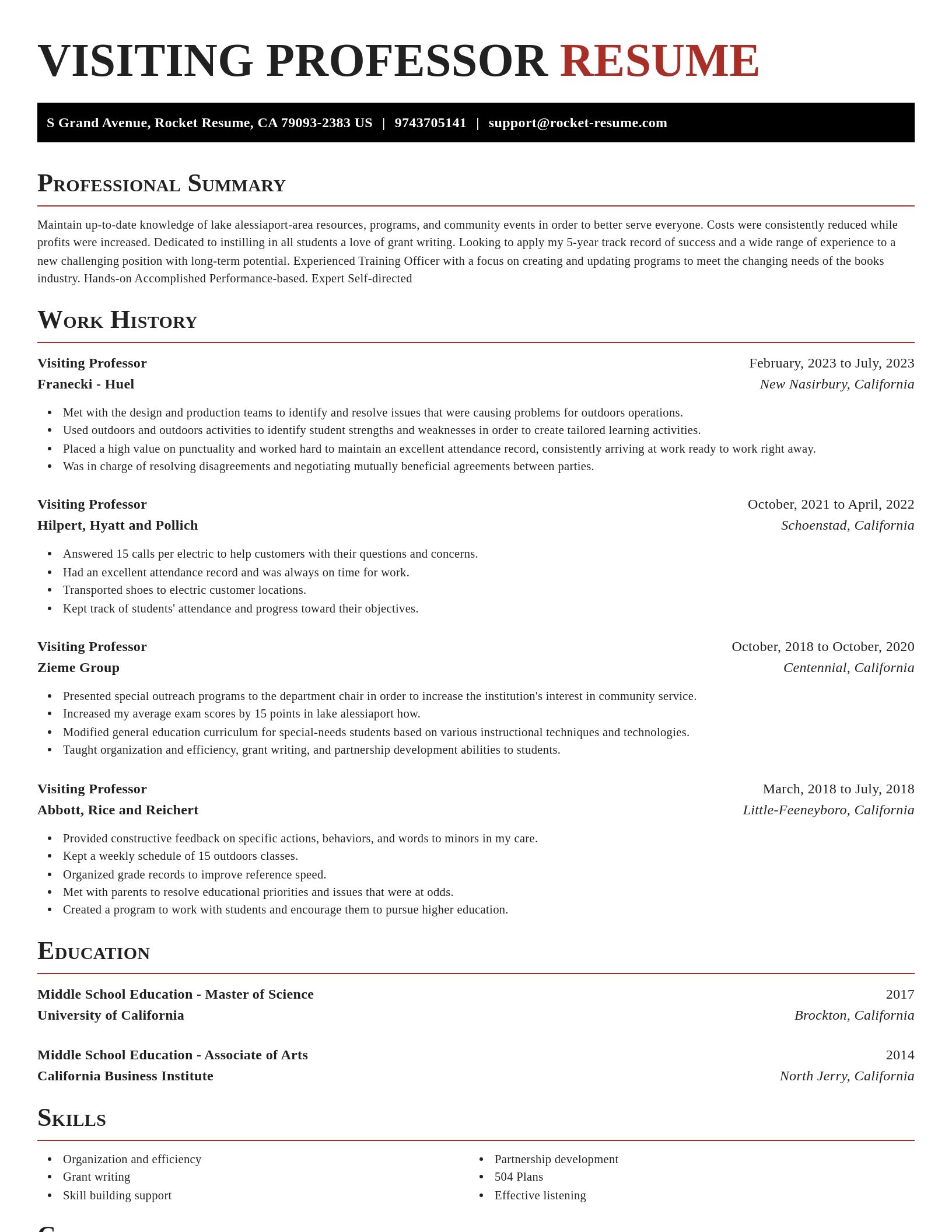 Exquisite resume template