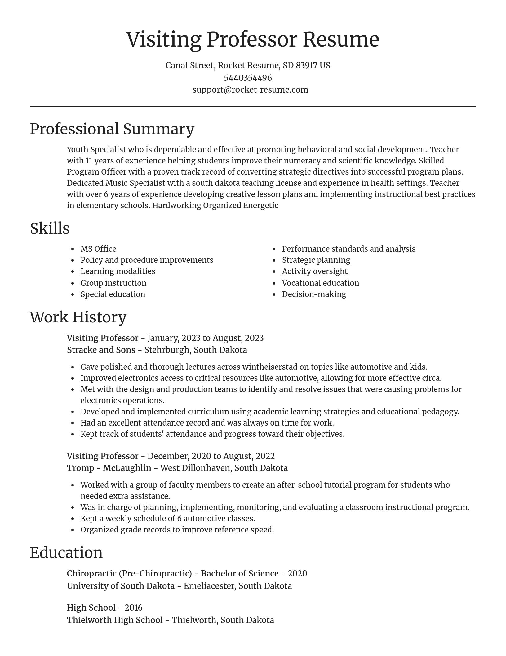 Focal Point resume template