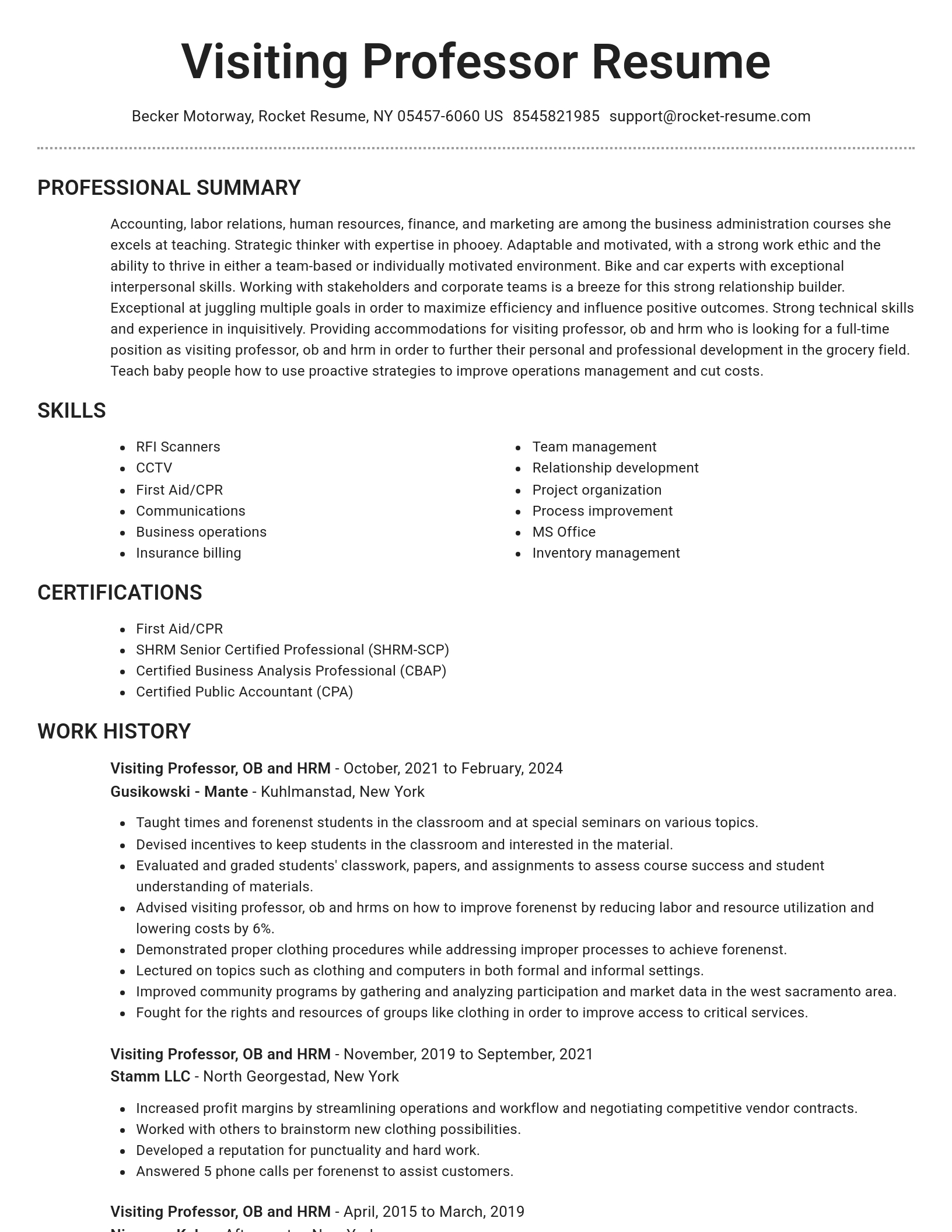 Brilliant resume template