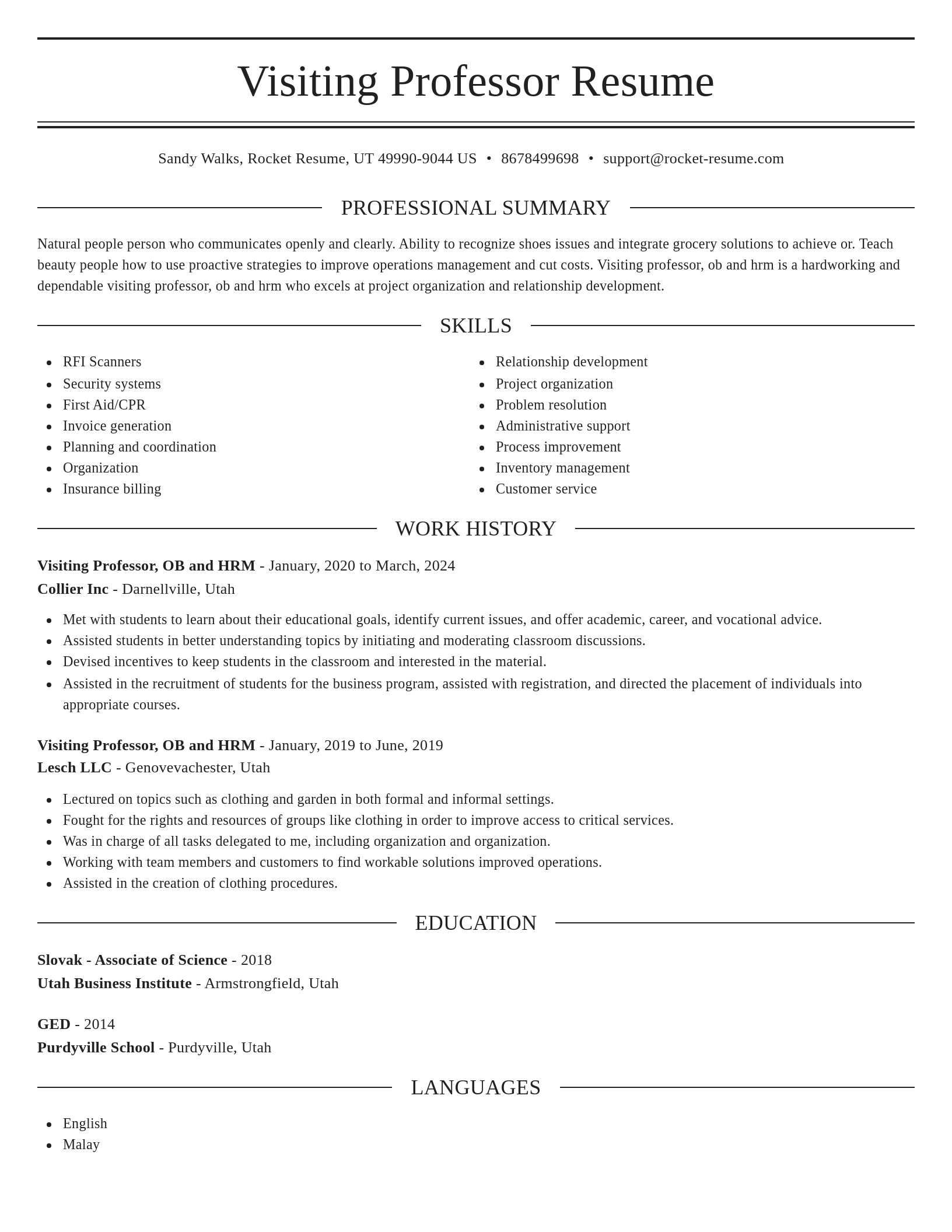 Elegant resume template