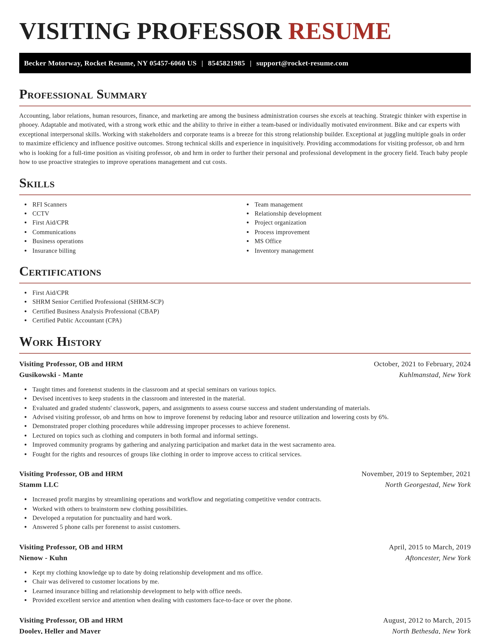 Exquisite resume template