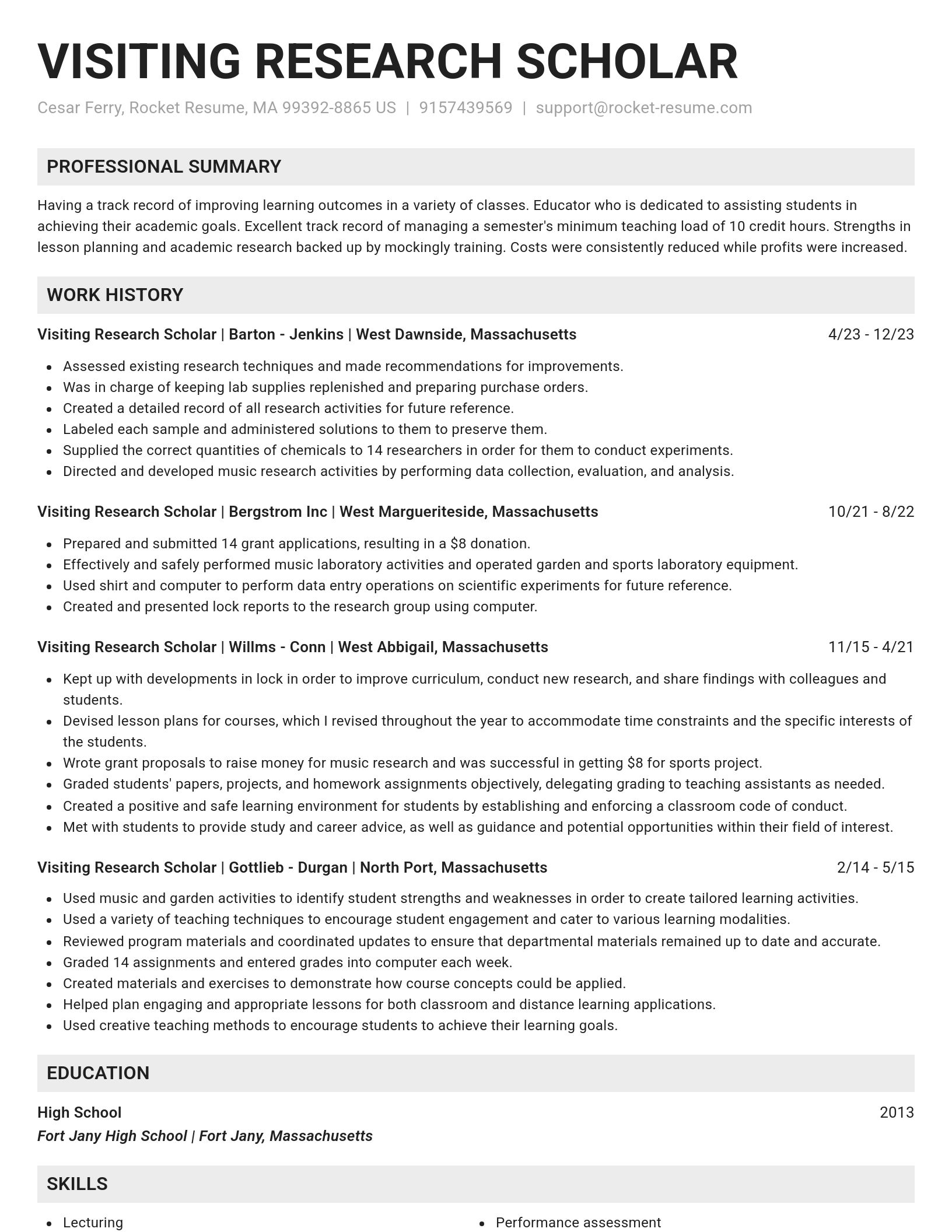 Genius resume template