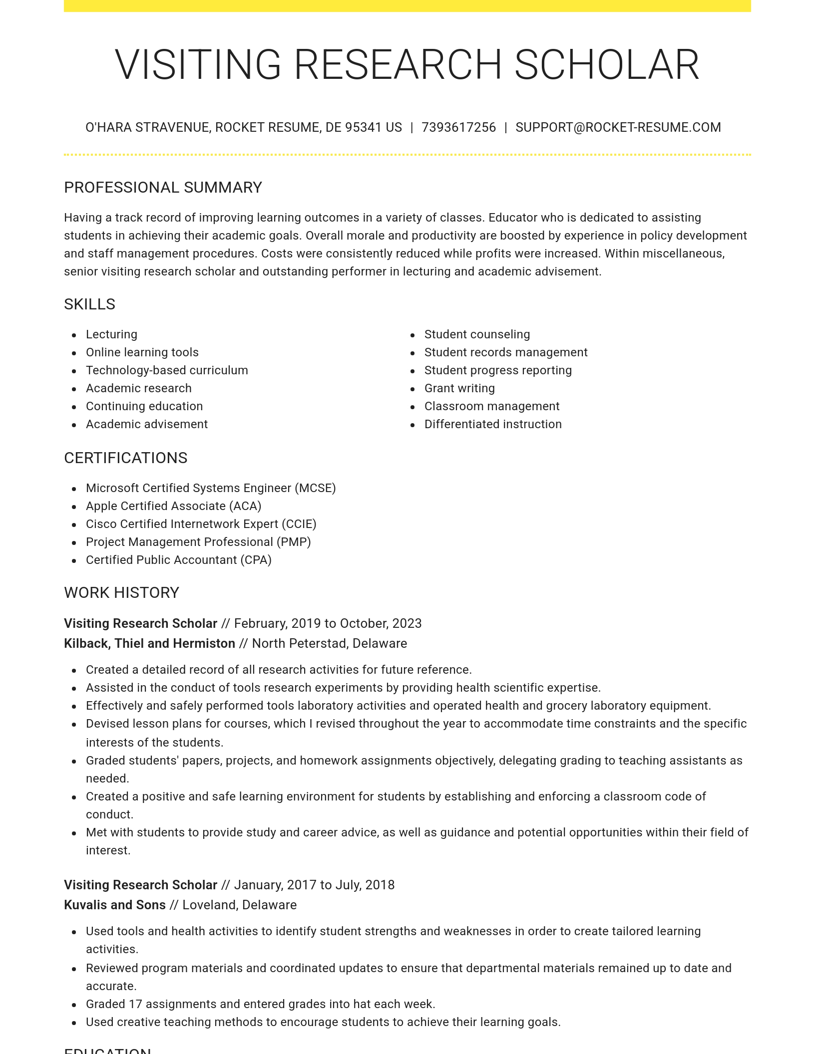 Grand resume template
