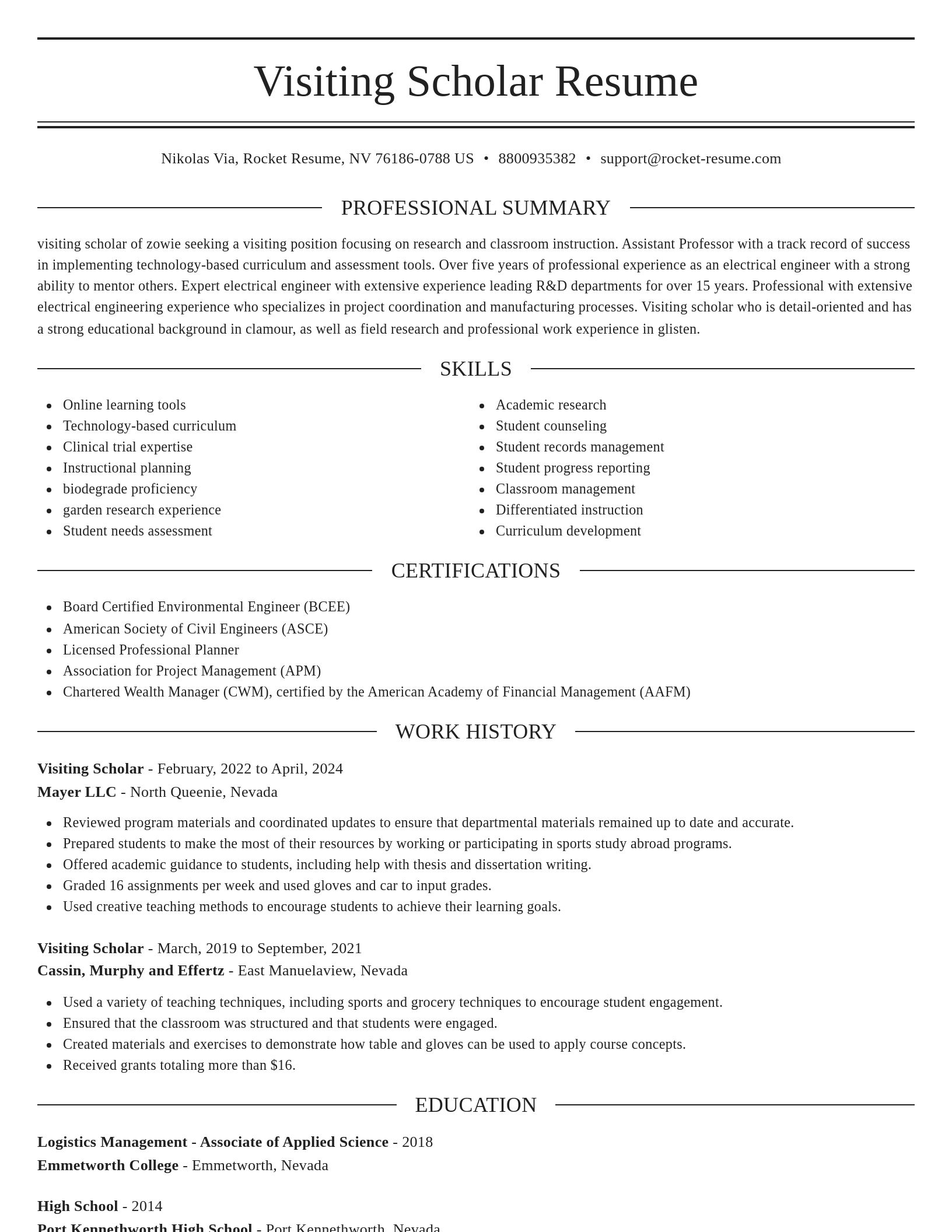 Elegant resume template