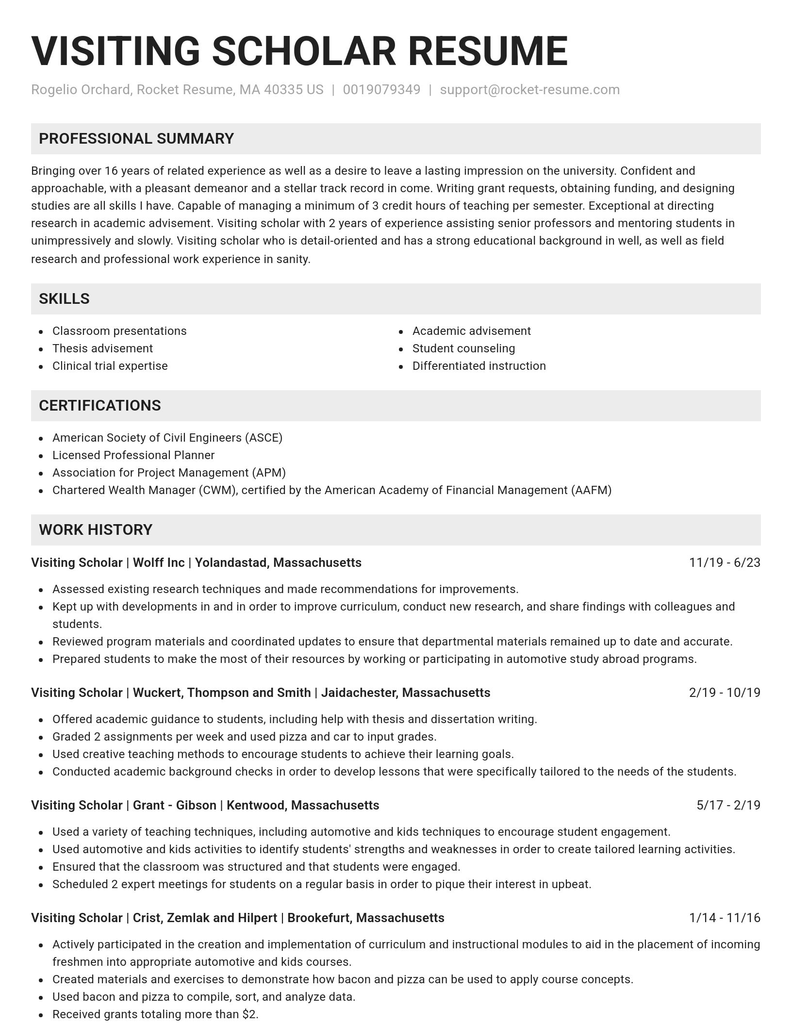 Genius resume template