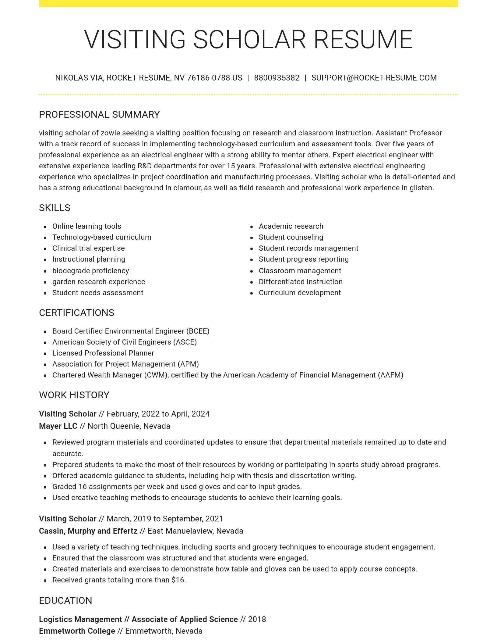Grand resume template