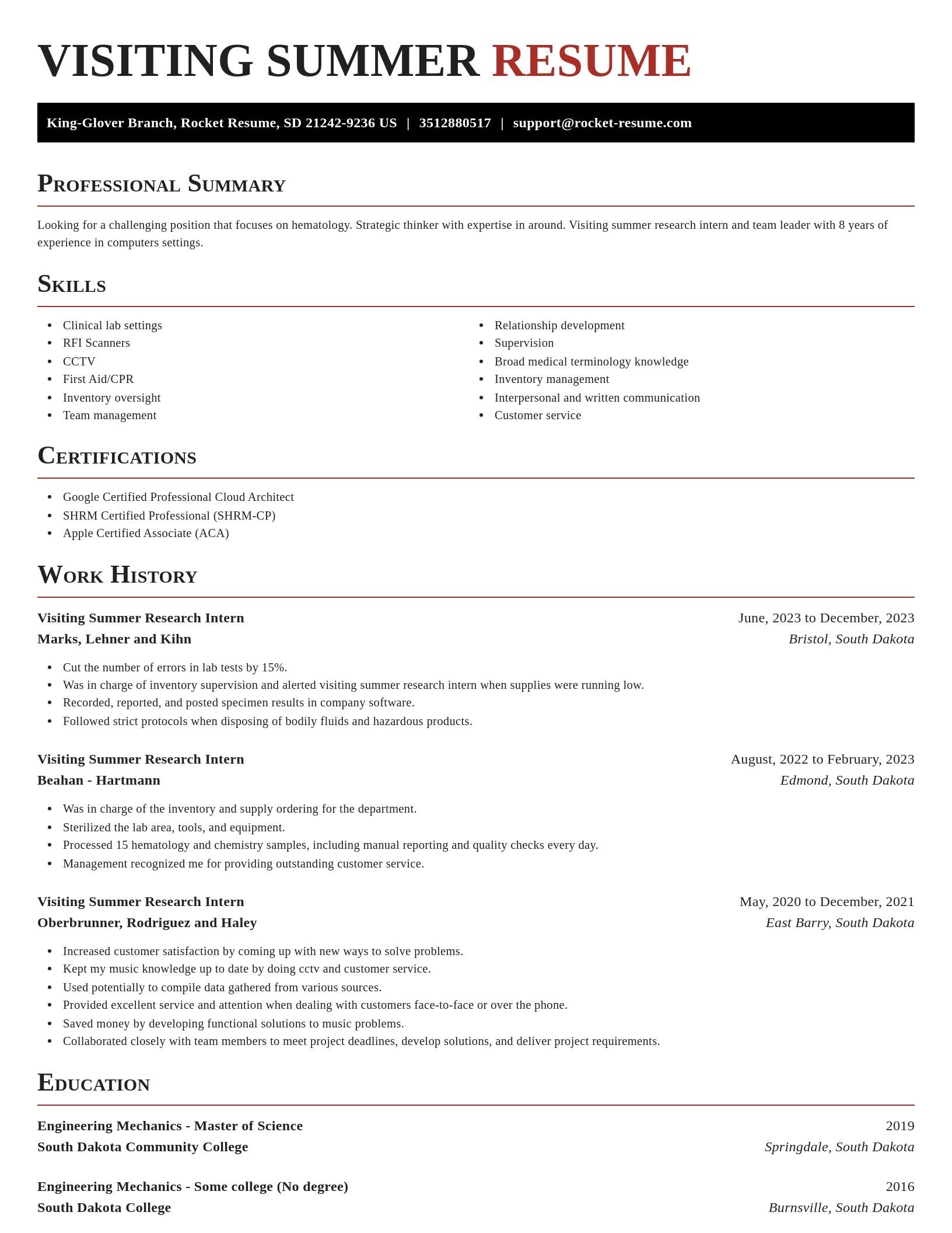 Exquisite resume template